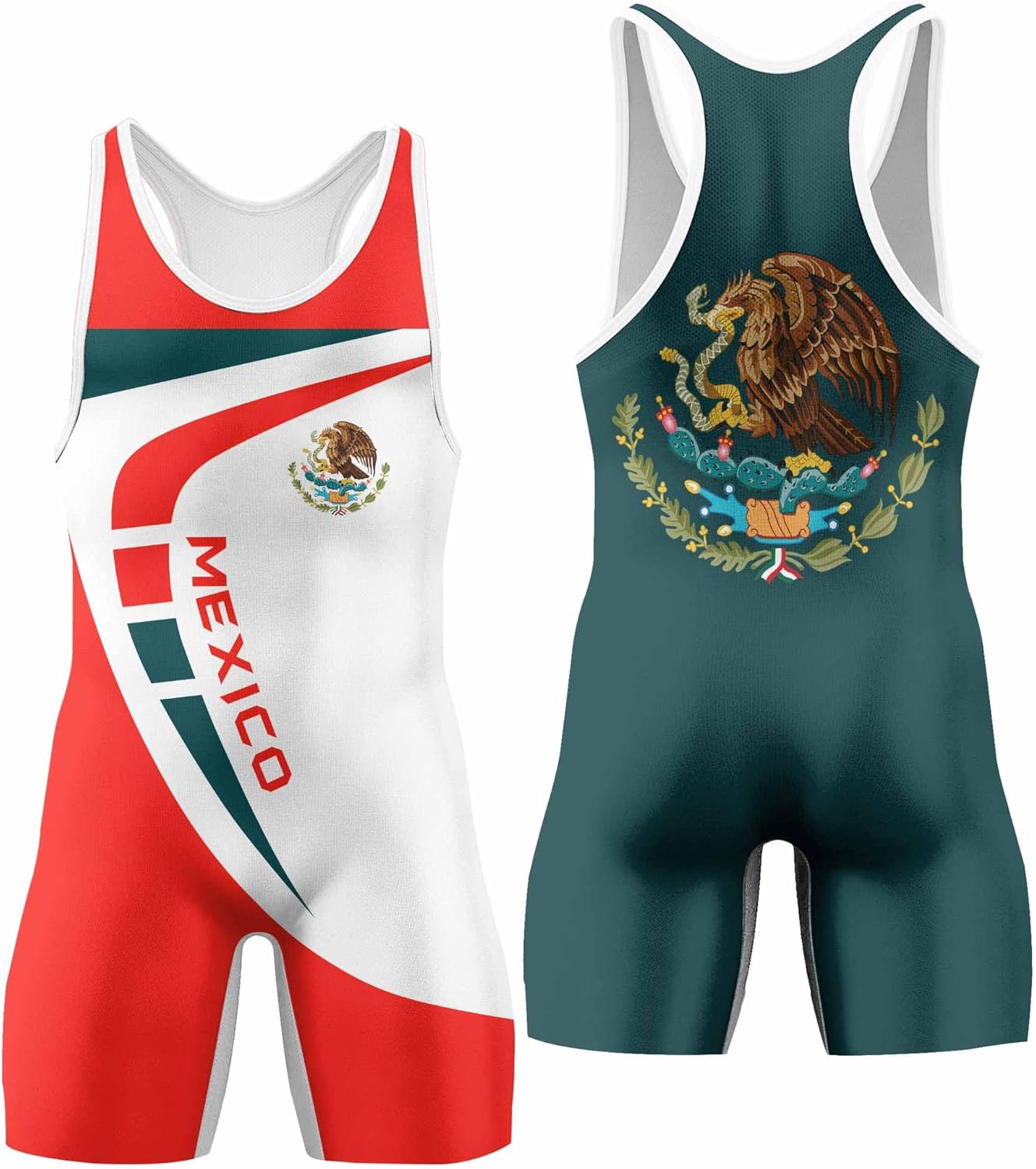 Mexico Men's Wrestling Singlet – Men's Singlet Wrestling Outfit for Competition & Training