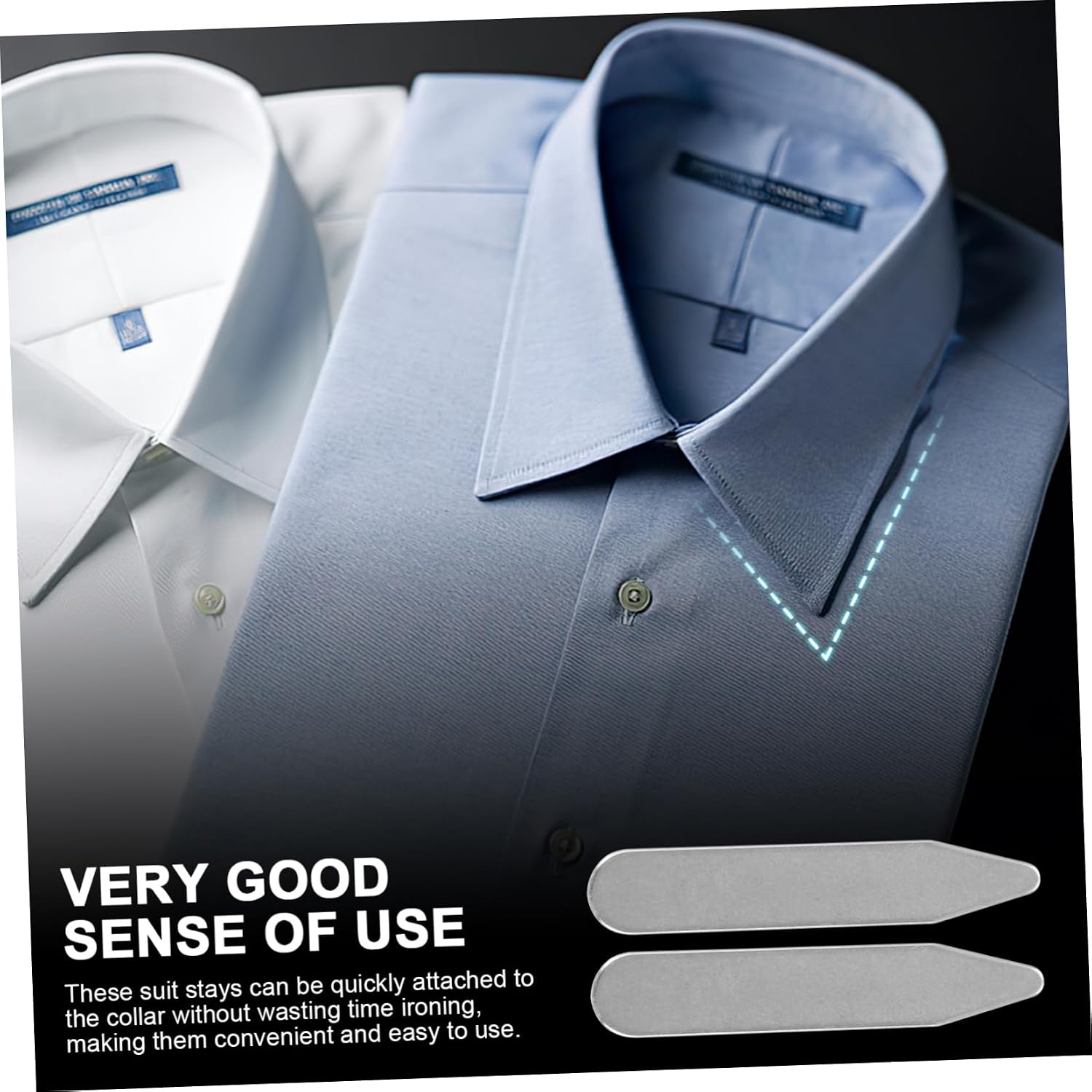 16Pcs Collar Stays for Men Easy to Use No Ironing Required for Dress Shirts Suits and Formal Occasions
