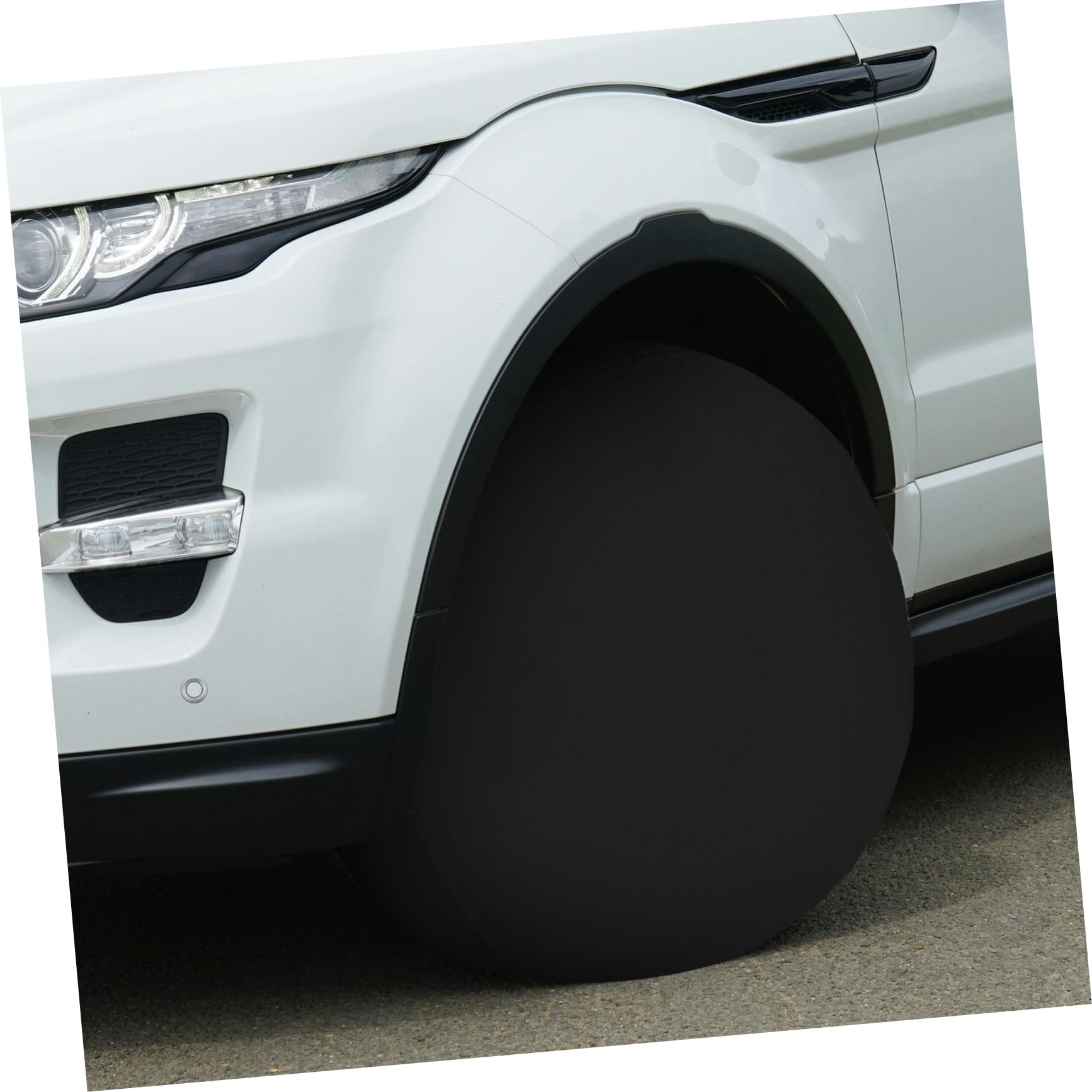 HANABASS 4 pezzi Coperture Pneumatici in Oxford Nero con Elastico Protezione Resistente per Ruote per Suv Camper Camion e Rimorchi Accessori per Trailer da Viaggio