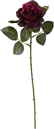 Nearly Natural Flor de rosa de 18 pulgadas (juego de 24) planta artificial, 3.25 pulgadas de ancho x 3.25 pulgadas de profundidad x 18 pulgadas de