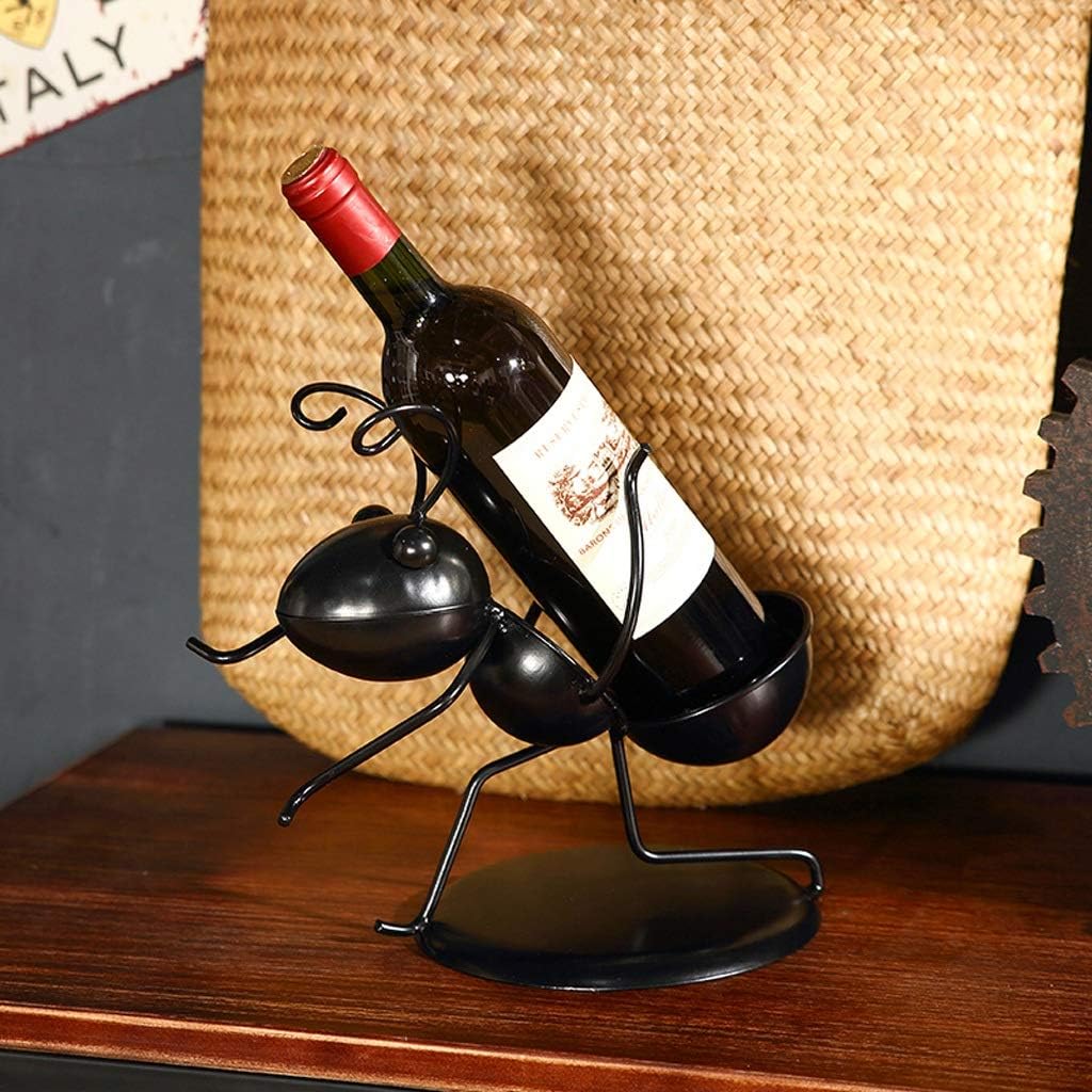 Home bar Wine Rack Wine Bottle Holder Creative Iron Ant Wine Bottle Rack Cute Decoration Tabletop Wine Rack Bar Cabinet Decoration Gift for Home Kitchen Dining Room (Color : A)