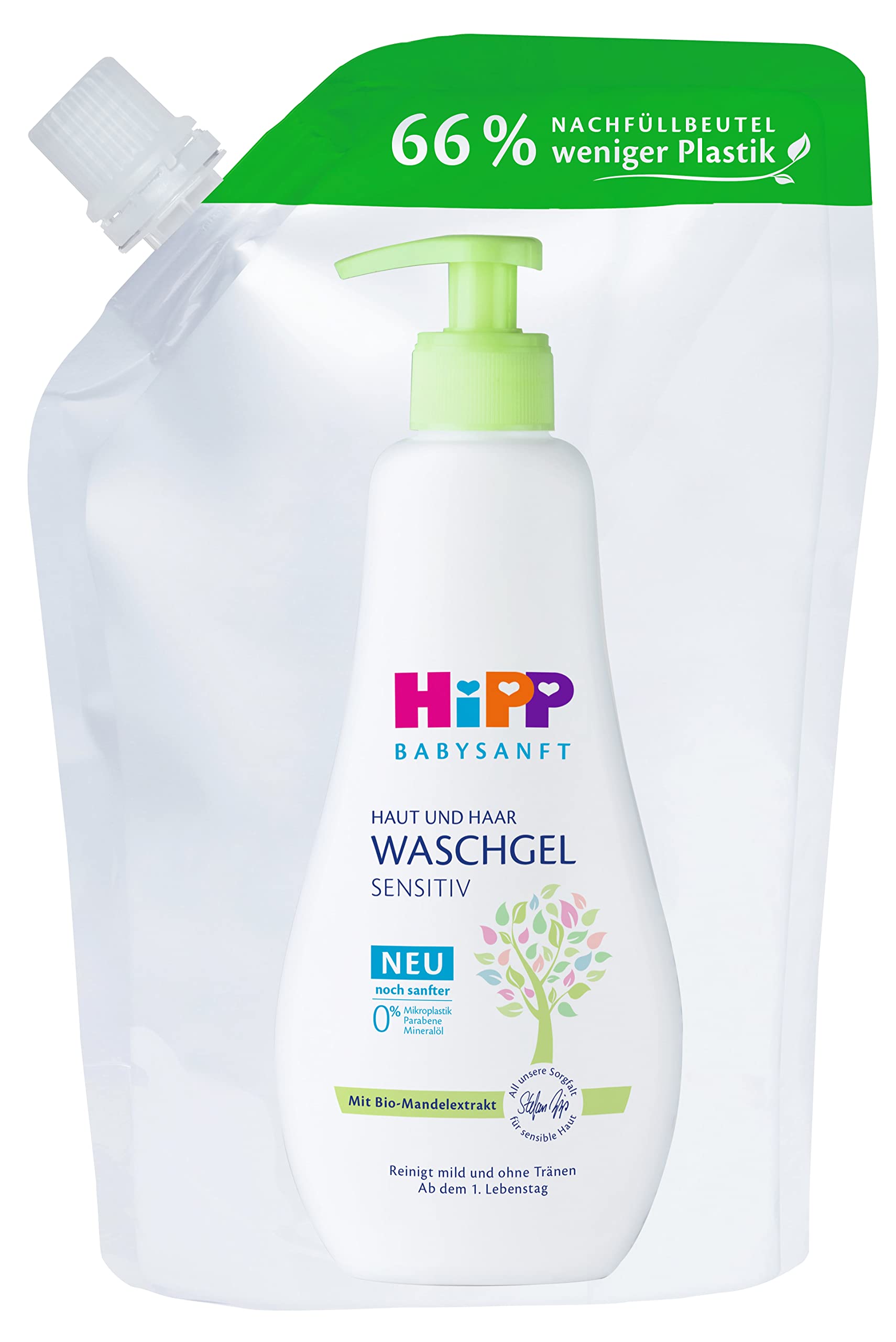 HiPP Babysanft Haut und Haar Waschgel Nachfüller, 6er Pack (6 x 400ml)