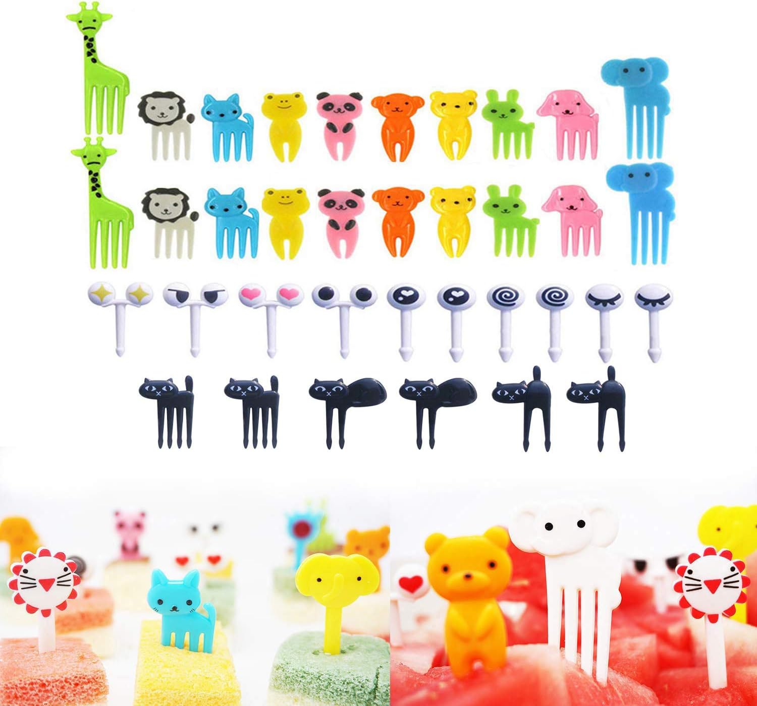 Animal Fruit Picks, Mini Food Toothpicks, Bento Forks (36PCS)