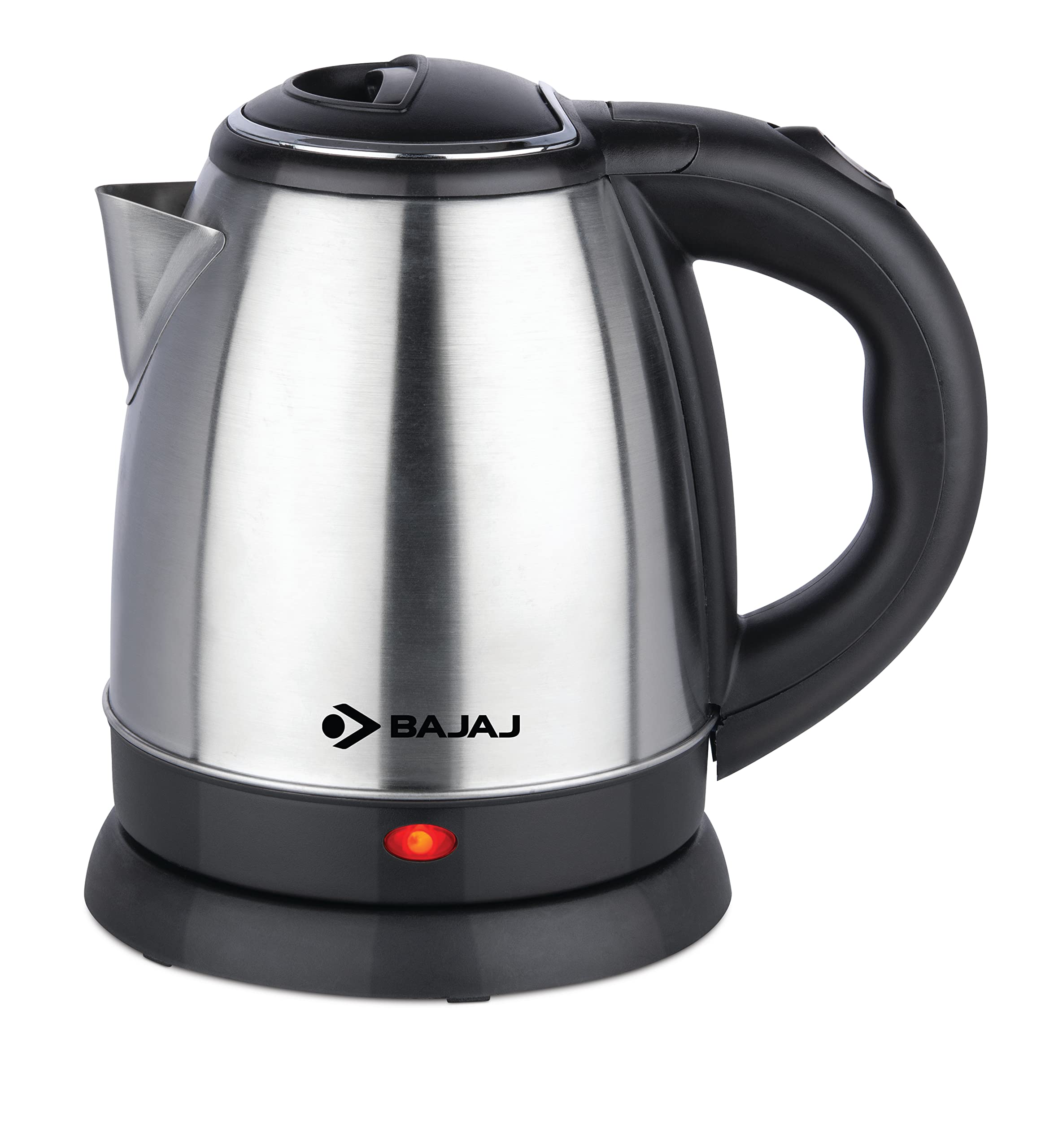 BajajStainless Steel Kettle 800 Watt Black Regular 1.2 Litres, 670108