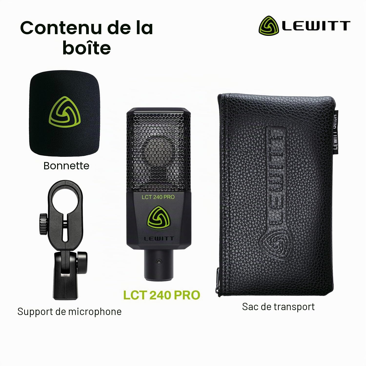 Lewitt lCT 240 PRO Microphone pour Home Recording, noir