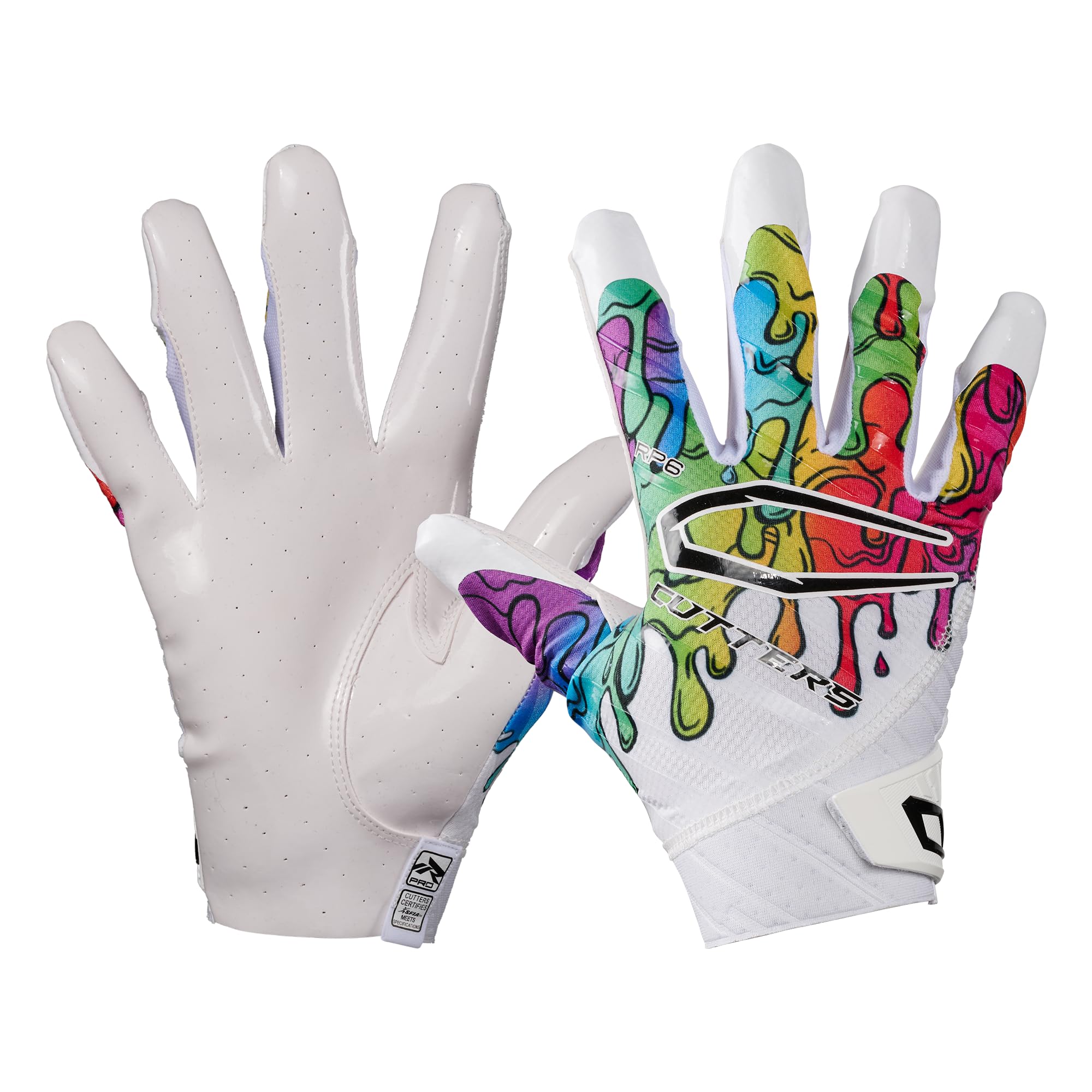 Cutters Rev Pro - Guanti da calcio da uomo, aderenti, ultra aderenti, per adulti, 1 paio