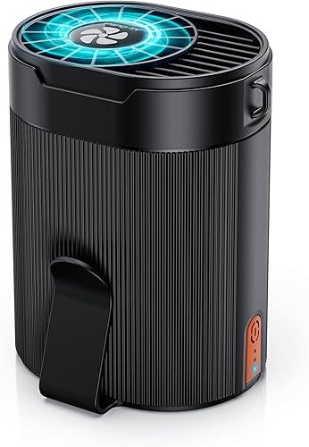 Ventilador portátil, mini ventilador de cintura recargable personal, funciona con batería de 3000 mAh, tiempo máximo de trabajo de 24 horas,
