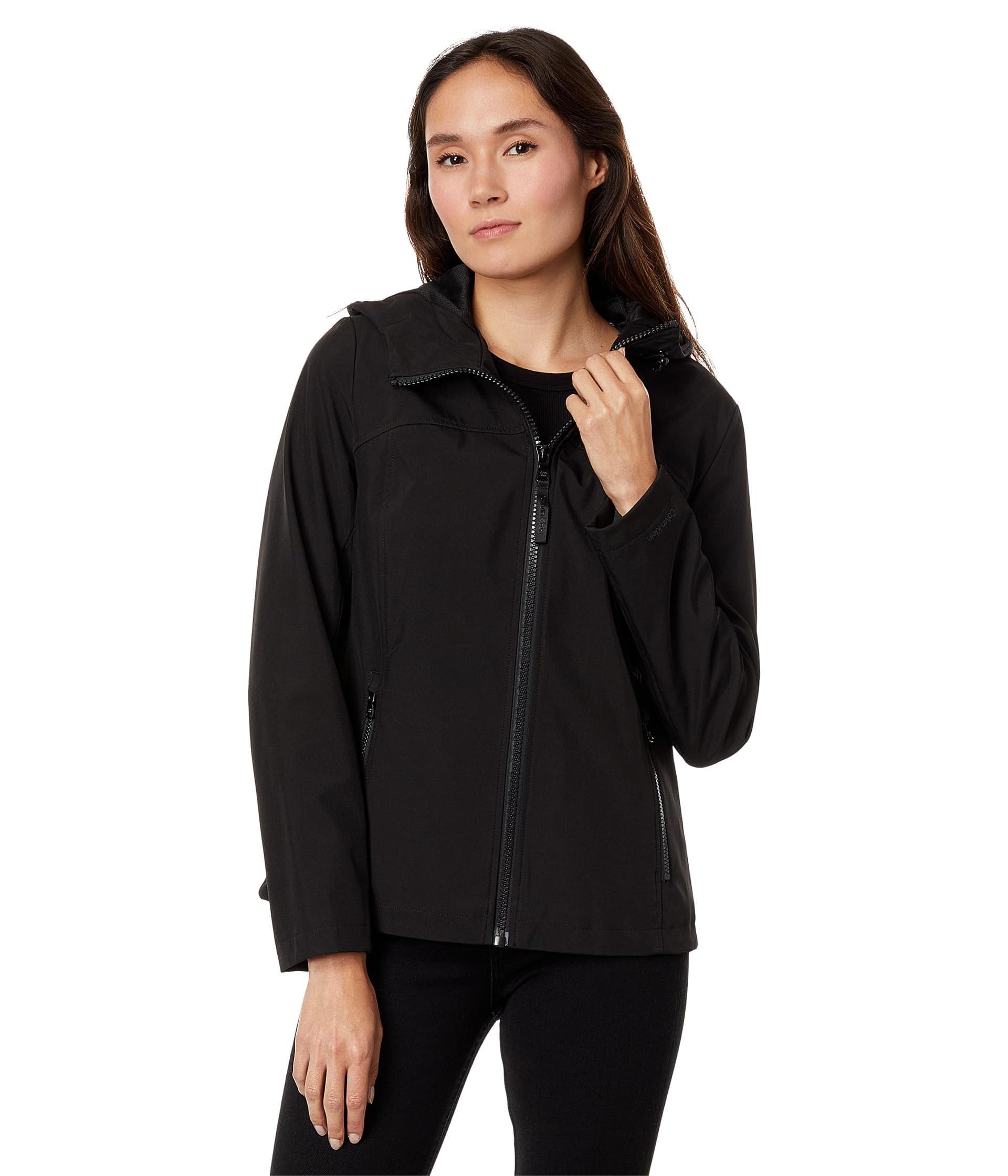 Calvin Klein Short Stretch Anorak Black XS (US 2-4) at Amazon  