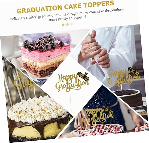 Miniatura 8 de 10pcs 2021 Graduation Cake Inserts cake inserted 2022 cupcake topper party fruit pick muffin grad dessert picks graduate toppers para comida Cake