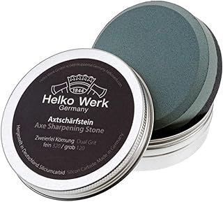 Helko Werk Dual Grit Hatchet Axe Sharpening Stone | Fine 320 grit/Coarse 120 grit