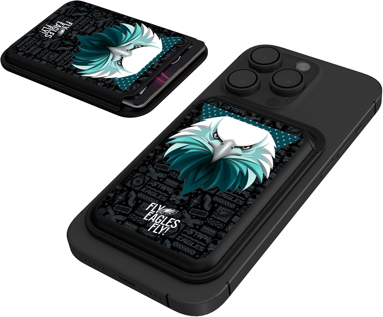 Keyscaper Philadelphia Eagles Illustrated Magnetic Phone Credit Card Wallet