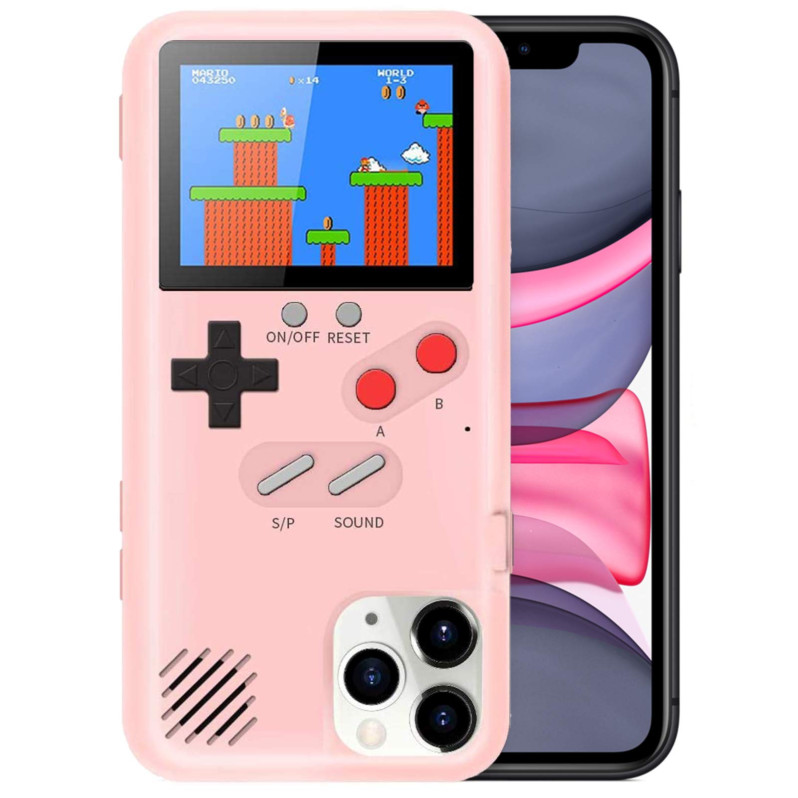 Gameboy Phone Case for iPhone SE/6/6S/7/8, Game Phone Case, Retro Game  Console, Protective Cover Self-Powered Case (Pink, iPhone SE/6/6S/7/8)
