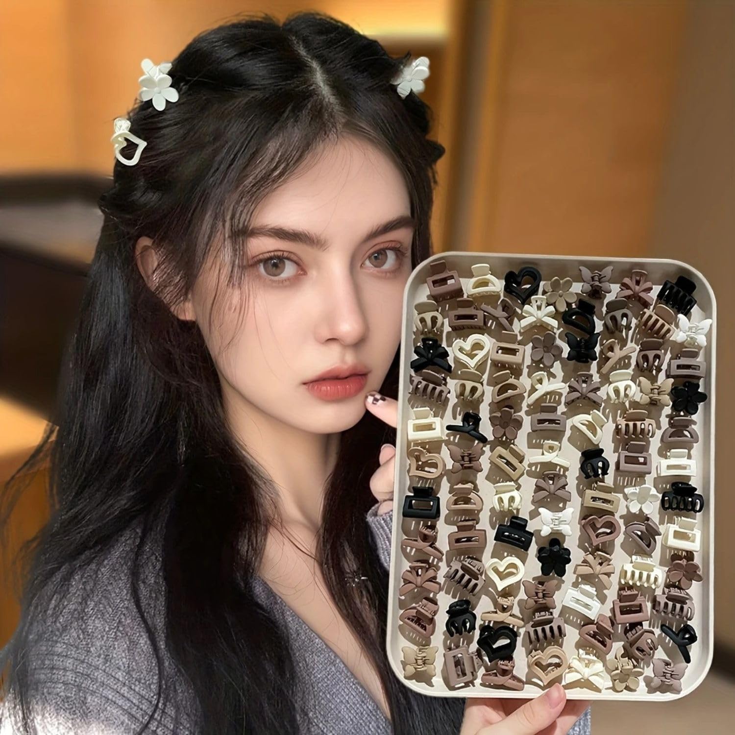 ChicTresses® Korean Hair Clips for Womens - Set of 20 Hair Accessories, Mini Hair Claws for Women Stylish Latest, Clips for Girls, Hairs Pins for Women, Cute Mini Hairs Accessories for Girls