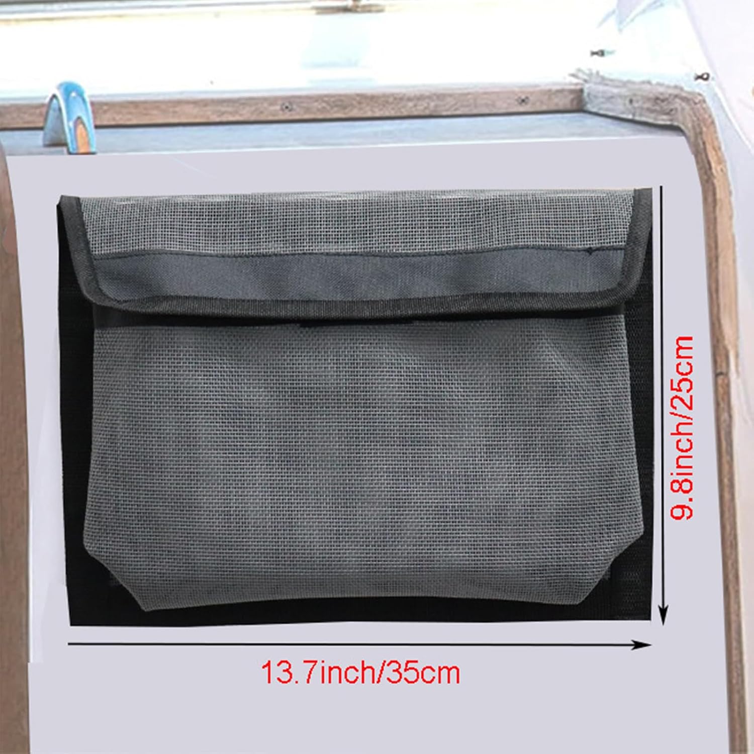 Marine Boat Storage Bag Float Reel Tools Organizer | 13.7x9.8x1.18in Mesh Boat High Capacity Storage Organizer for Outdoor Water Transport