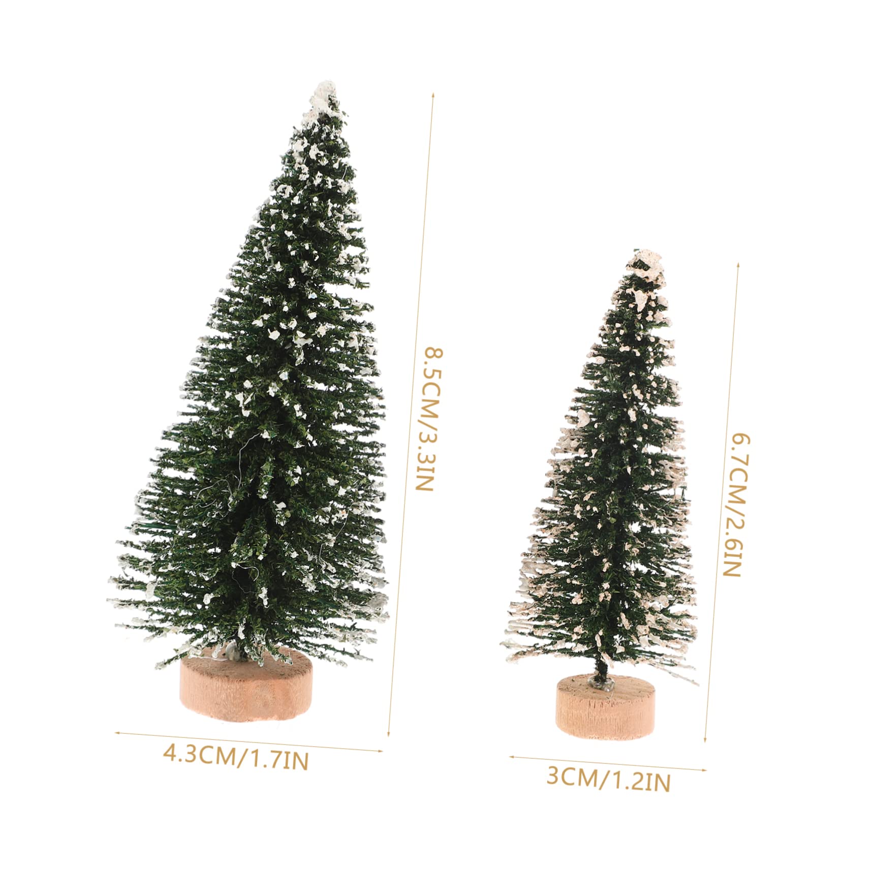 MAGICLULU 5 Set Micro Paesaggio Dell'albero Di Natale Adesivi Per Finestre Natalizie All'aperto Leggero Albero Di Natale in Feltro Per Alberi Decorazioni Seta Sisal Pvc 16 Pezzi * 5
