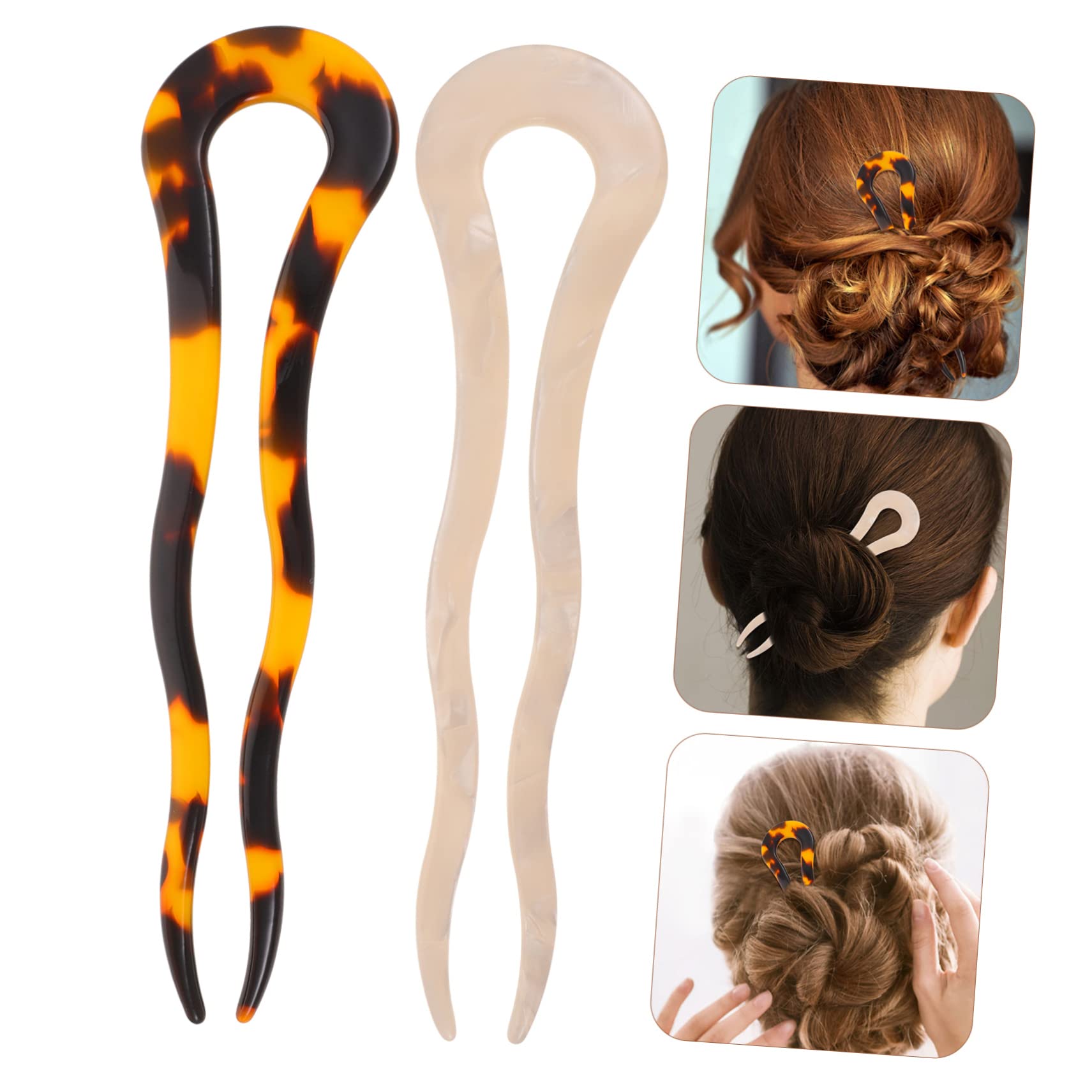 Healeved 10stücke U-förmige Haarnadeln Für Damen Tiefbraun Und Cremeweiß Französische Haarschmuck Für Dutt Und Chignon Stylische Haaraccessoires Für Jeden Anlass Langlebig Und