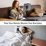 Urmust Tablet Mount for Desk, Adjustable iPad Stand Holder, Portable Monitor Stand Tablet Arm for 4.7"-18.5" iPad Pro/Air/Mini, iPhone, Galaxy Tab, for Kitchen, Work, Video Call