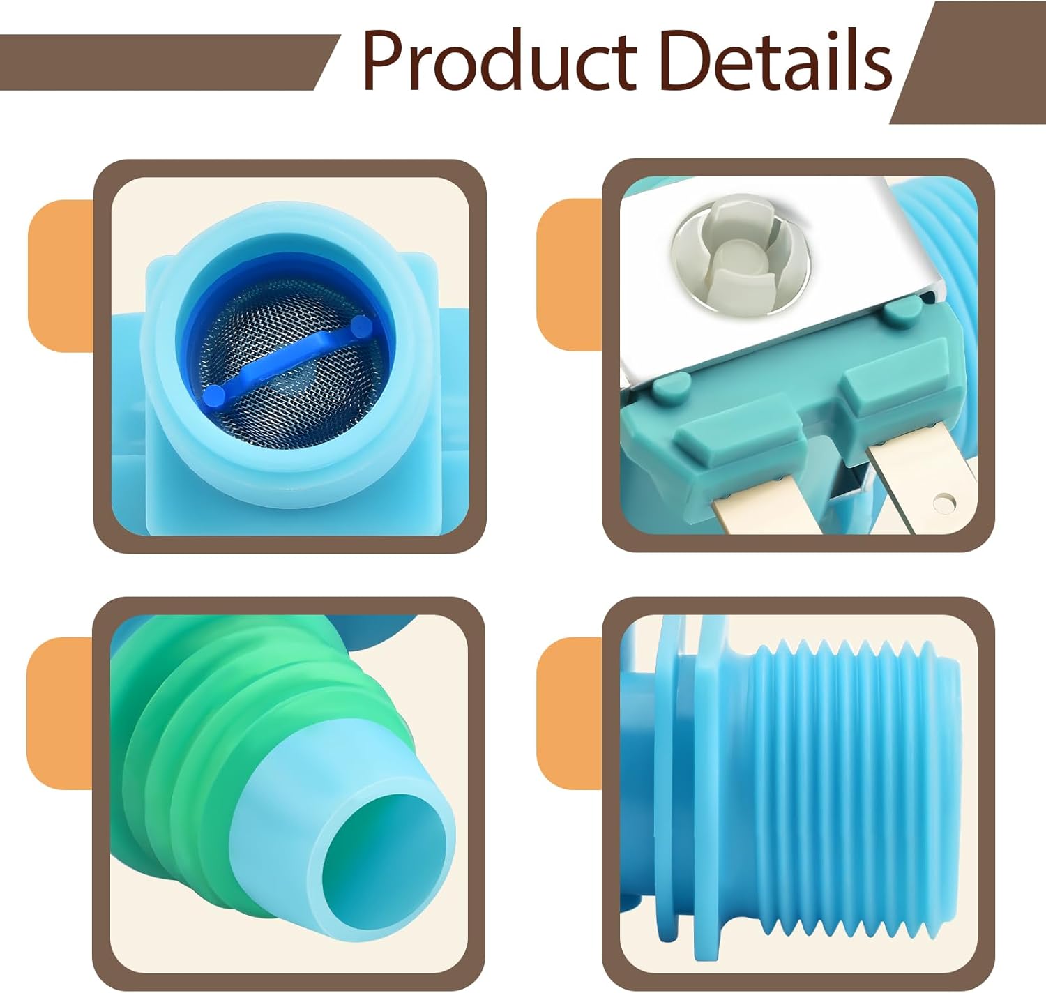 DC62-00311D Washing Machine Inlet Valve Replacement Compatible with Samsung Washer WA14F5L2UWW/AX WA14F5L4UWW/A