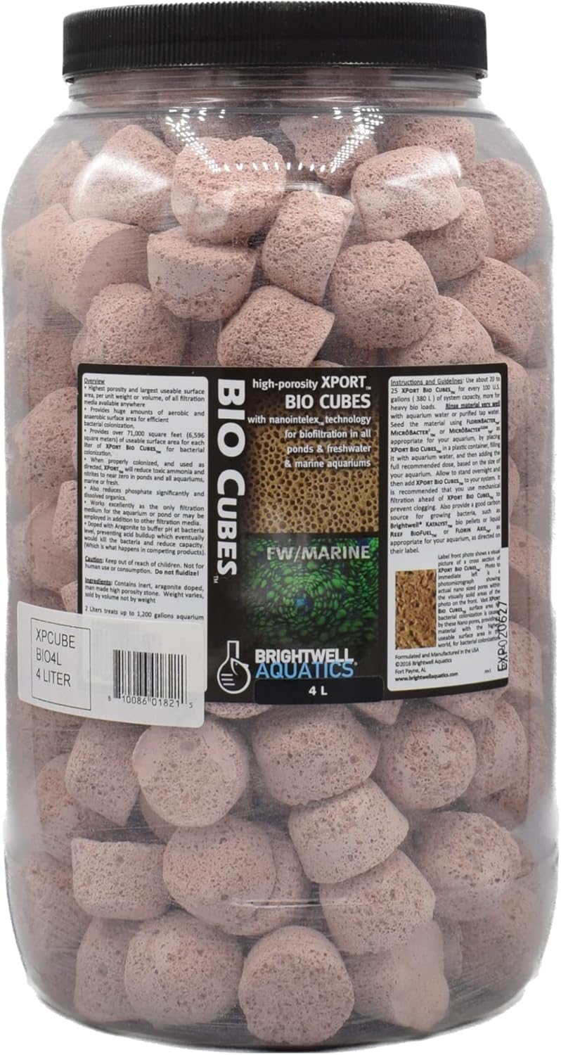 Brightwell Aquatics Xport BIO Cubes - Ultra-Porous Biological Filter Media for Filtration in Marine and Freshwater Aquariums