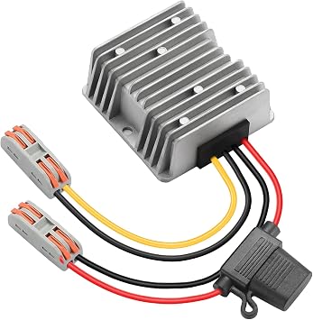 DC 12V to 24V Step Up Converter 10A 240W Boost Converter DC Transformer with Fuse Power Supply for Golf Cart Vehicle