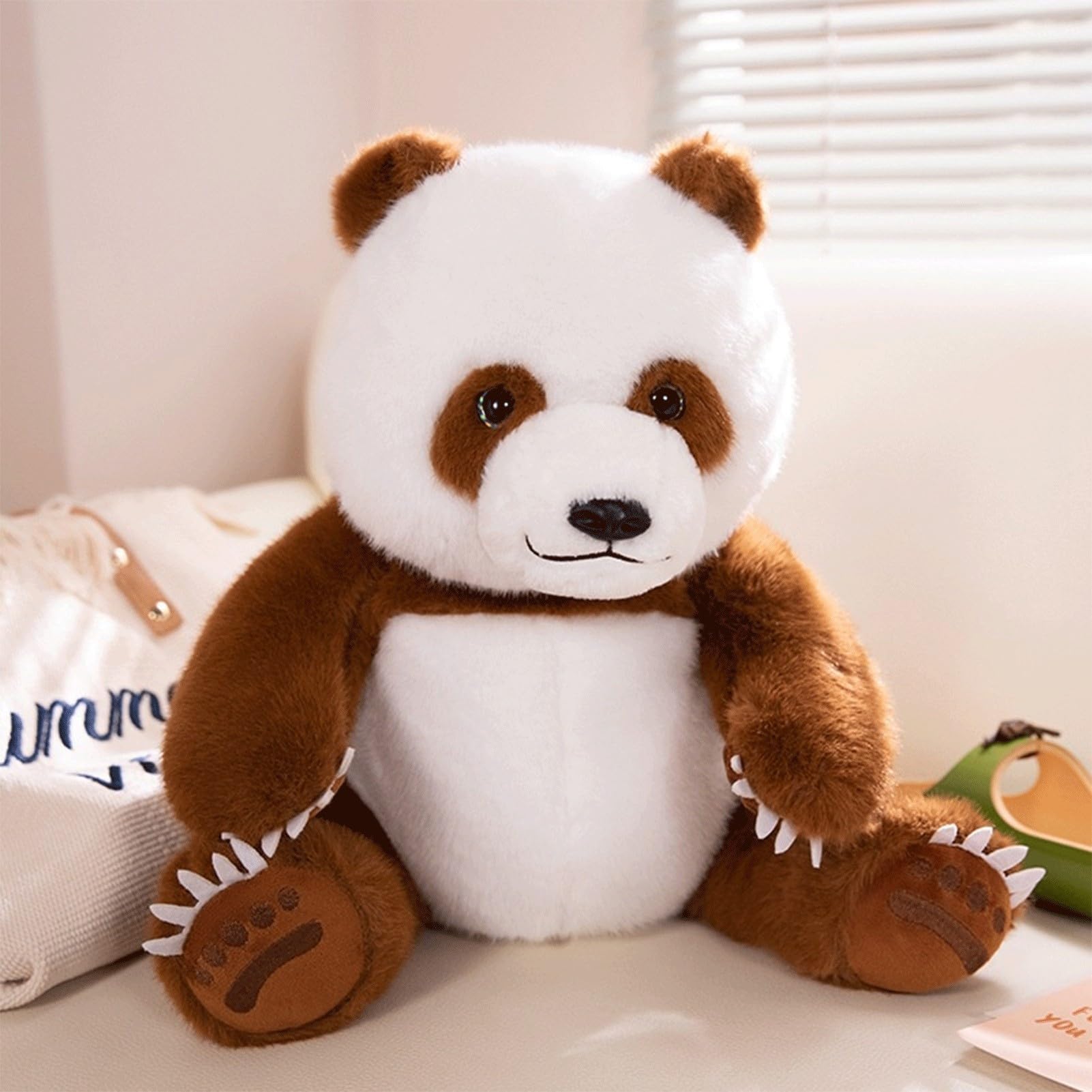 Realistyczna pluszowa zabawka panda, milutkie i realistyczne pluszowe zwierzątko