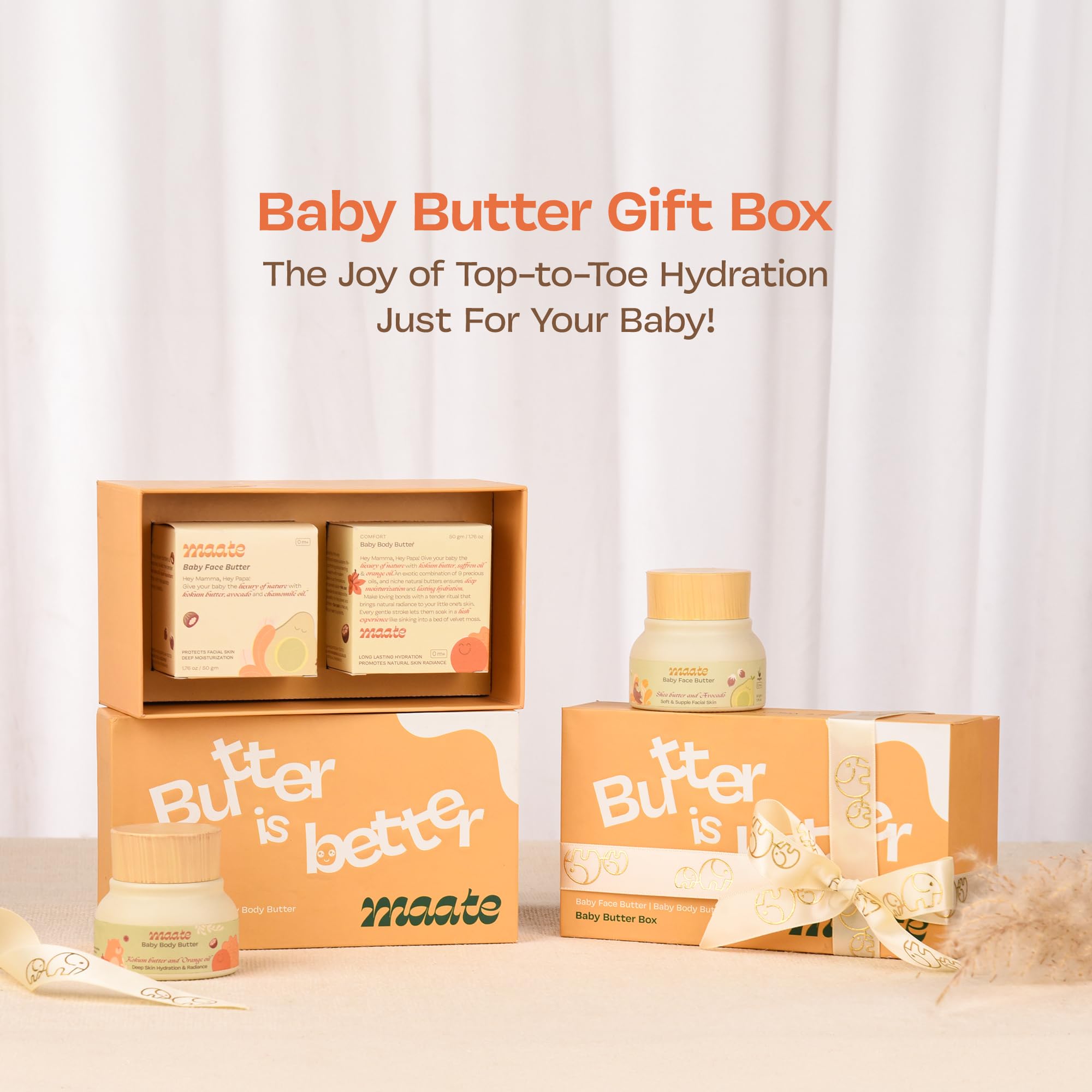 Maate Baby Face & Body Butter Combo (50 gm each) | Enrich with Shea Butter & Avocado | Natural Baby Moisturizer for face & Body| Body Lotion for Kids 0-12 Years| Gentle on Baby's Skin. 2