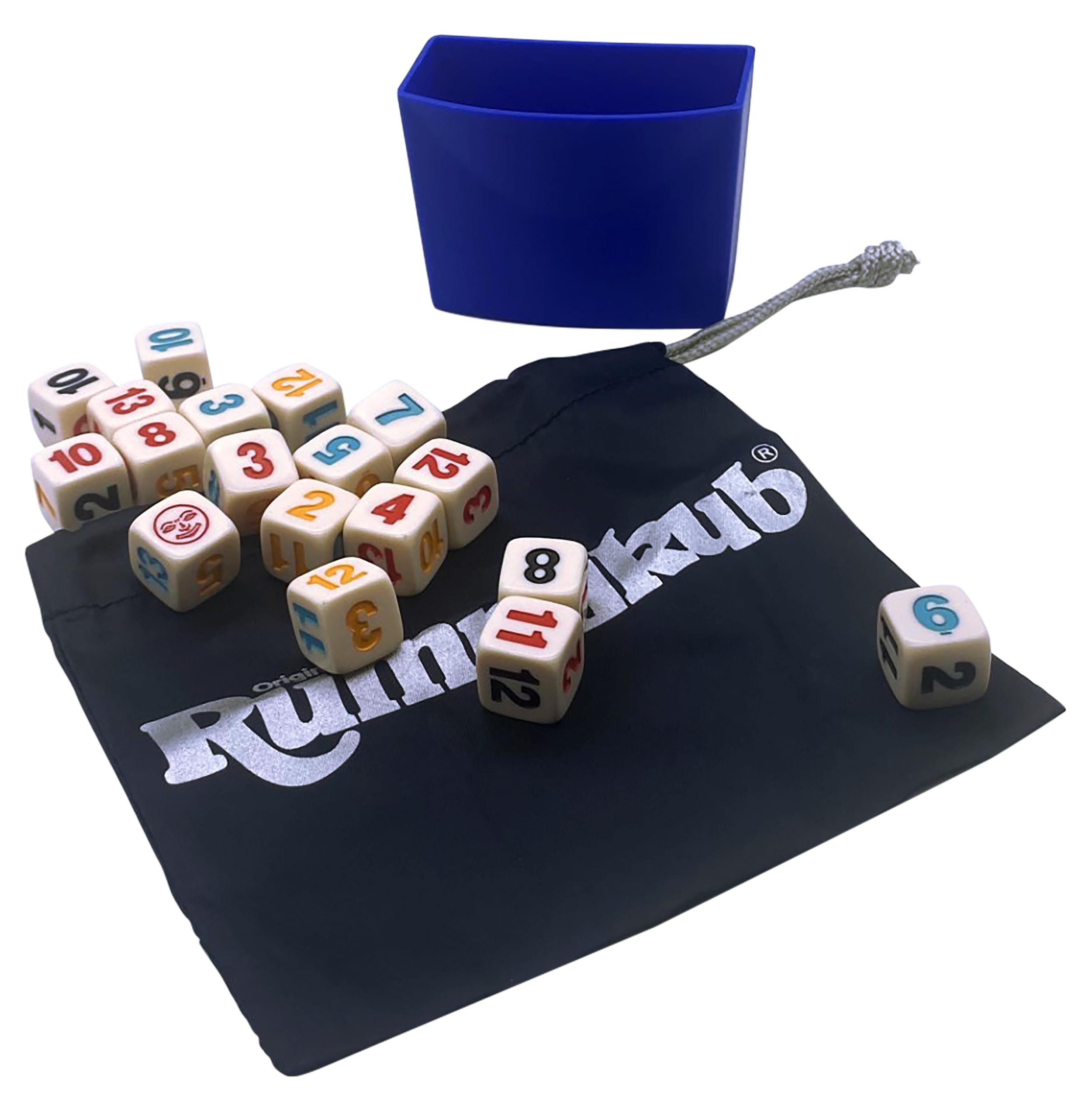 Rummikub Dice, gra towarzyska dla dzieci od 7 lat, gra w kości dla 2 graczy, gra rodzinna na wieczory gier