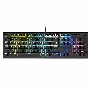 Corsair K60 RGB Pro Cherry USB Mechanical Key Switches -Durable Aluminum Frame -Customizable Per-Key RGB Backlighting Gaming Keyboard - Black