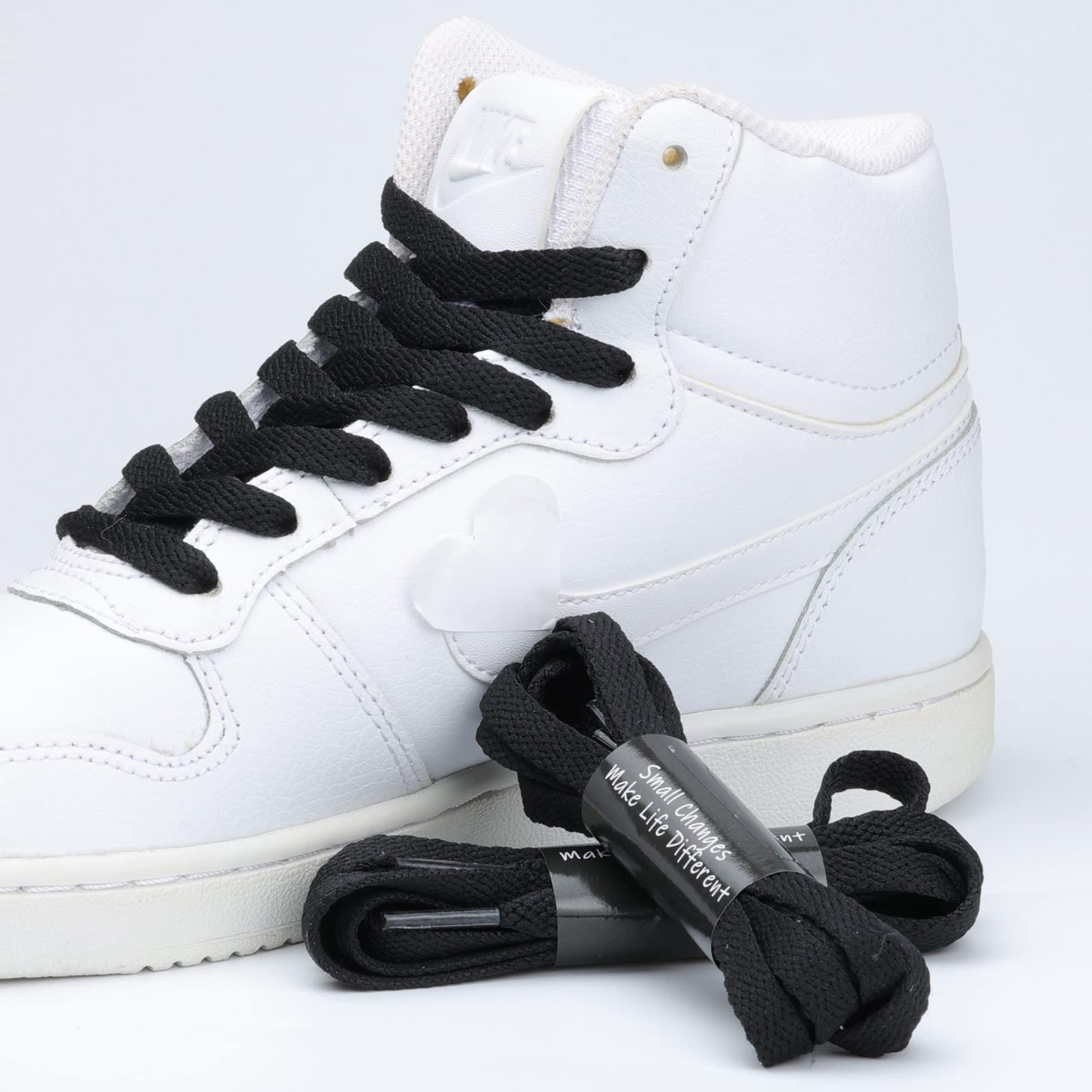 Stepace 2 Pares Cordones Planos,8mm de Ancho,Cordones Reemplazo para Zapatillas,Zapatos - 3