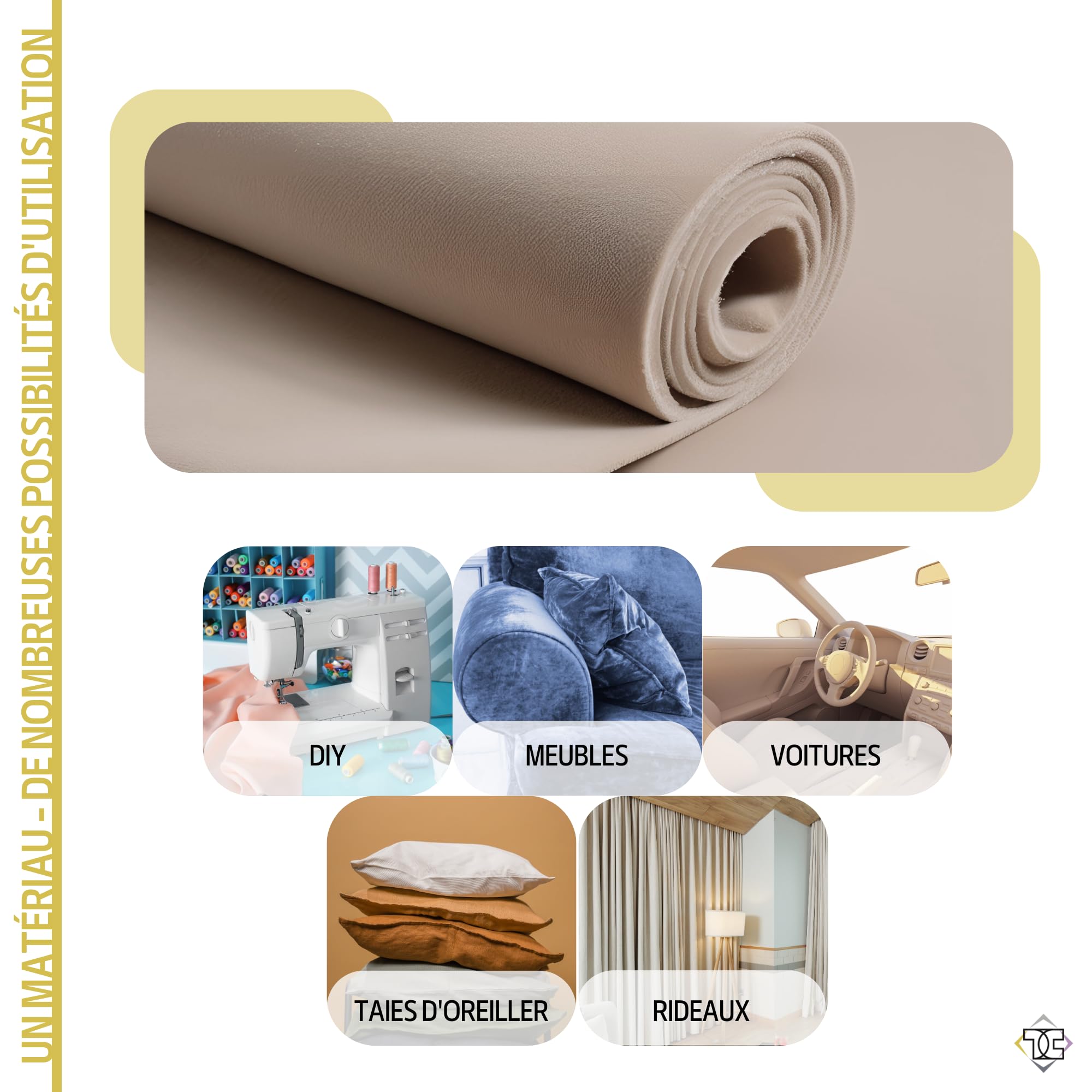 TAPHICEROS Tissu en velours Autocollant, Noir, 200cm x 140cm, Vendu au Mètre de tissu en microfibre, Matériau décoratif, Artificiel Aspect Daim Imitation pour Rideau, Meubles, DIY, Auto