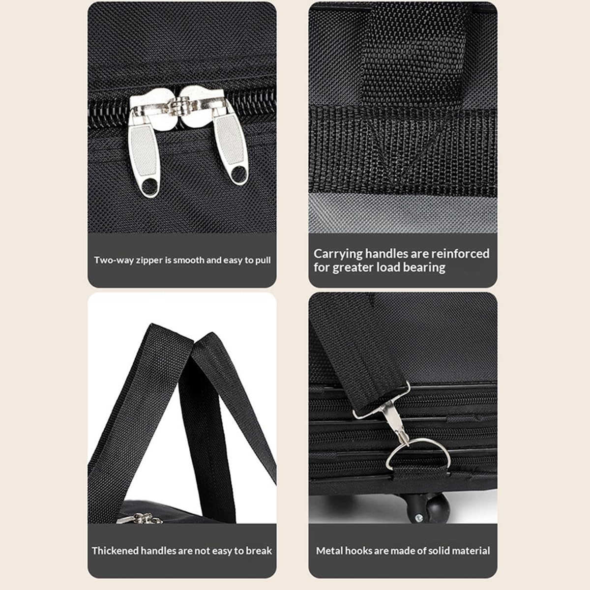 Borsa da viaggio espandibile Pack Smart con tecnologia a ruota girevole Valigia pieghevole Borsoni di grande capacità con ruote Valigie mobili