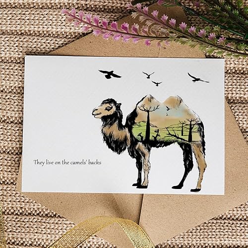 Miniatura 3 de Sellos transparentes de fondo de camello para hacer tarjetas, animales de árbol de pájaros, sellos de goma transparente para decoración de tarjetas