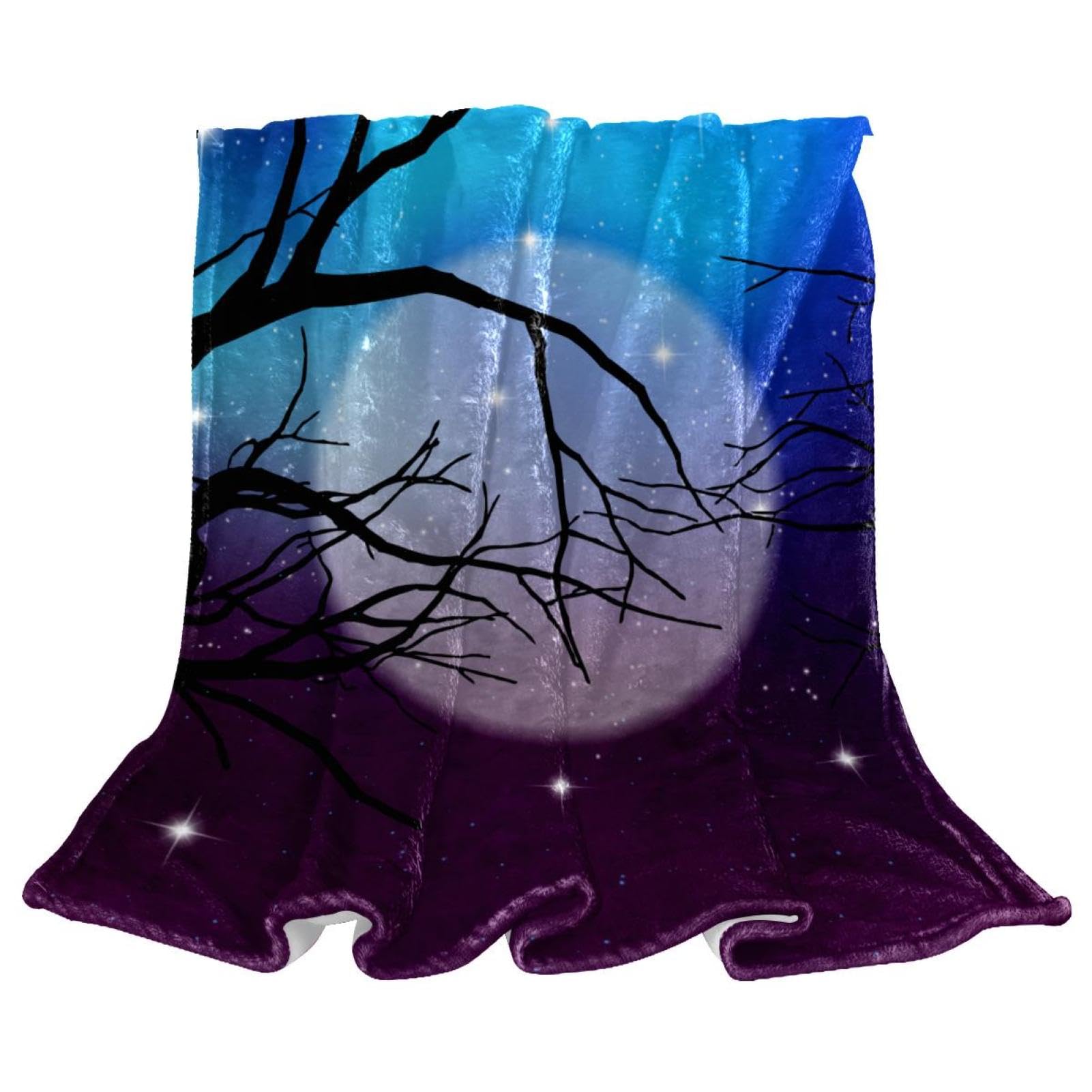 Couverture polaire arbres effrayants pour des soirees cinema cocooning