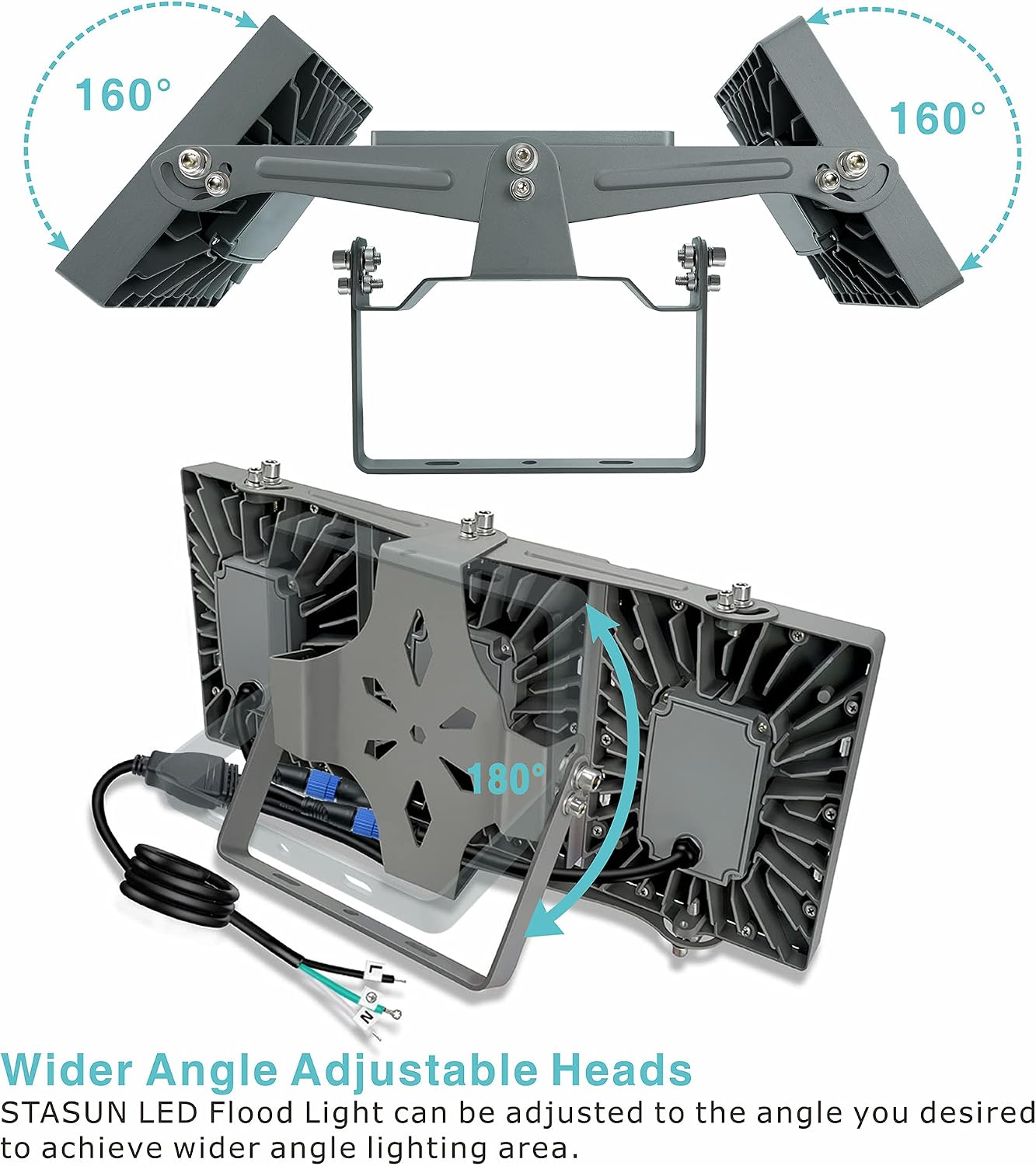Nеw Prоduсt STASUN 150W LED Flood Light, 13500lm Super Bright Outdoor Security Lights with Wider Lighting Angle, 3000K Warm White, Adjustable Heads, IP65 Waterproof Outdoor Lighting for Yard, Court, Parking Lot Exсluѕіvе Dіѕсоunt 60% Prісе STASUN 150W LED Flood Light, 13500lm Super Bright Outdoor Security Lights with Wider Lighting Angle, 3000K Warm White, Adjustable Heads, IP65 Waterproof Outdoor Lighting for Yard, Court, Parking Lot