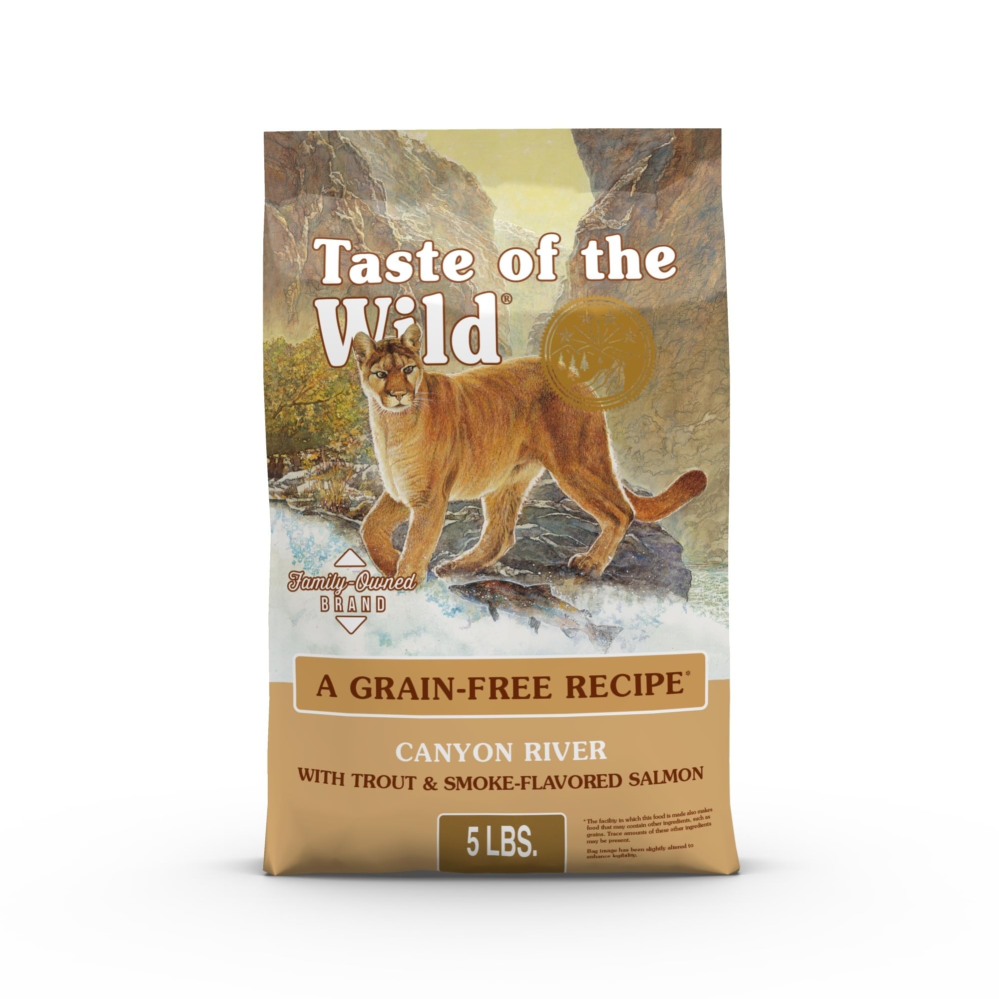 Grain Free Premium High Protein Dry Cat Food Canyon River Feline Recipe With Trout & Smoked Salmon 2.27Kg