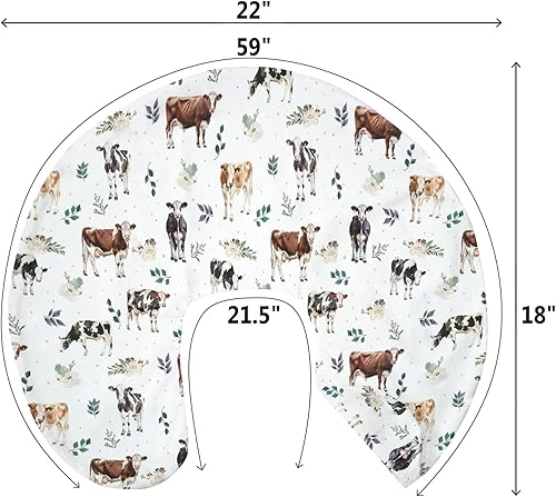 Miniatura 9 de Fundas de almohada de lactancia con diseño de hojas bohemias para niños y niñas, razas de ganado, hojas verdes, fundas de lactancia para lactancia