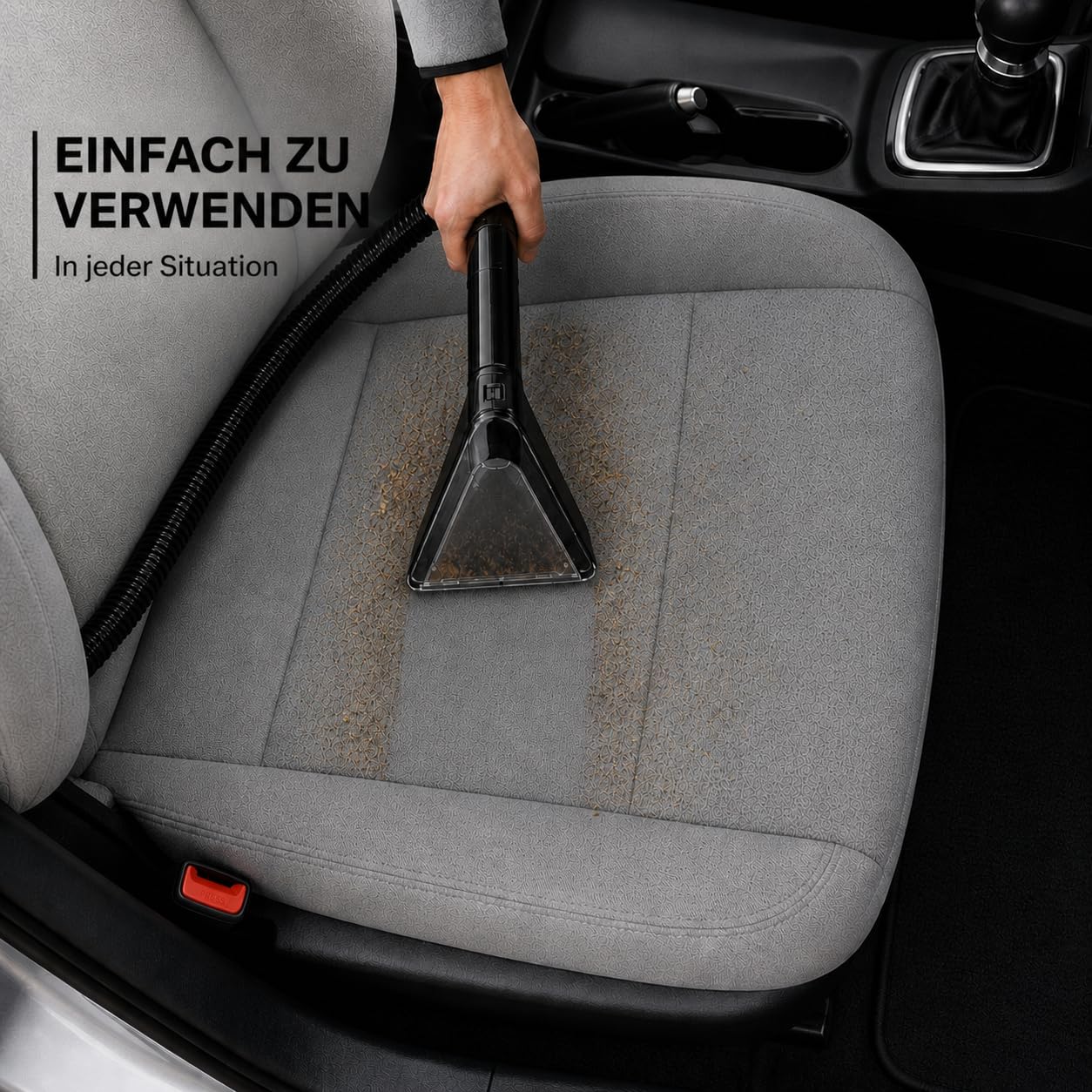Powell Tragbarer Teppichreiniger & Fleckenentferner – 450-W-Sofa- & Fleckenreiniger für Teppiche, Möbel, Teppiche, Matratzen, Treppen & Autopolster | Leicht und schnell trocknend (Schwarz)