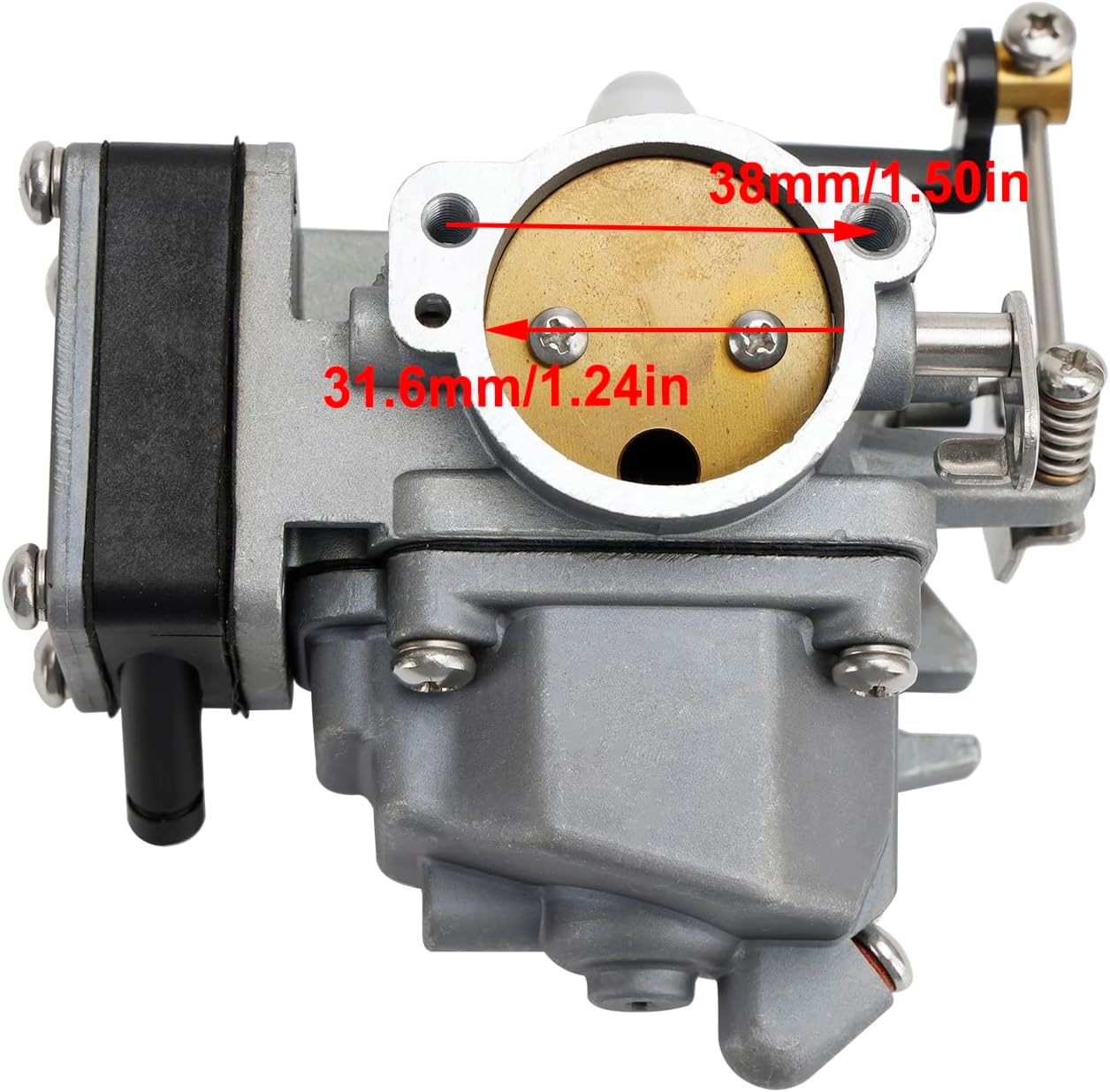 Carburetor intake side measurements
