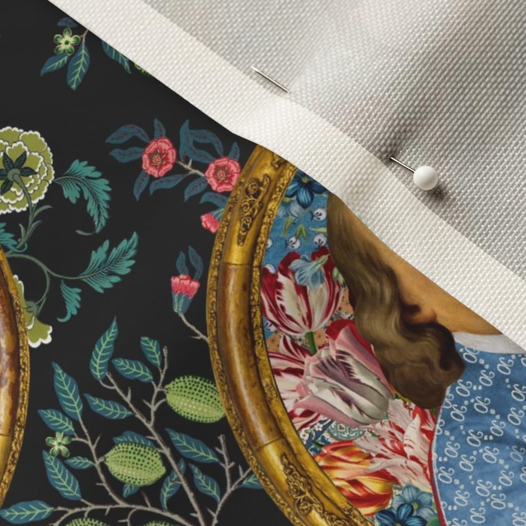 Spoonflower Fabric - Ben Franklin Bubblegum Gray Floral Novelty President Dollar Bill 100 Printed on Upholstery Velvet Fabric Fat Quarter - Upholstery Home Decor Bottomweight Apparel