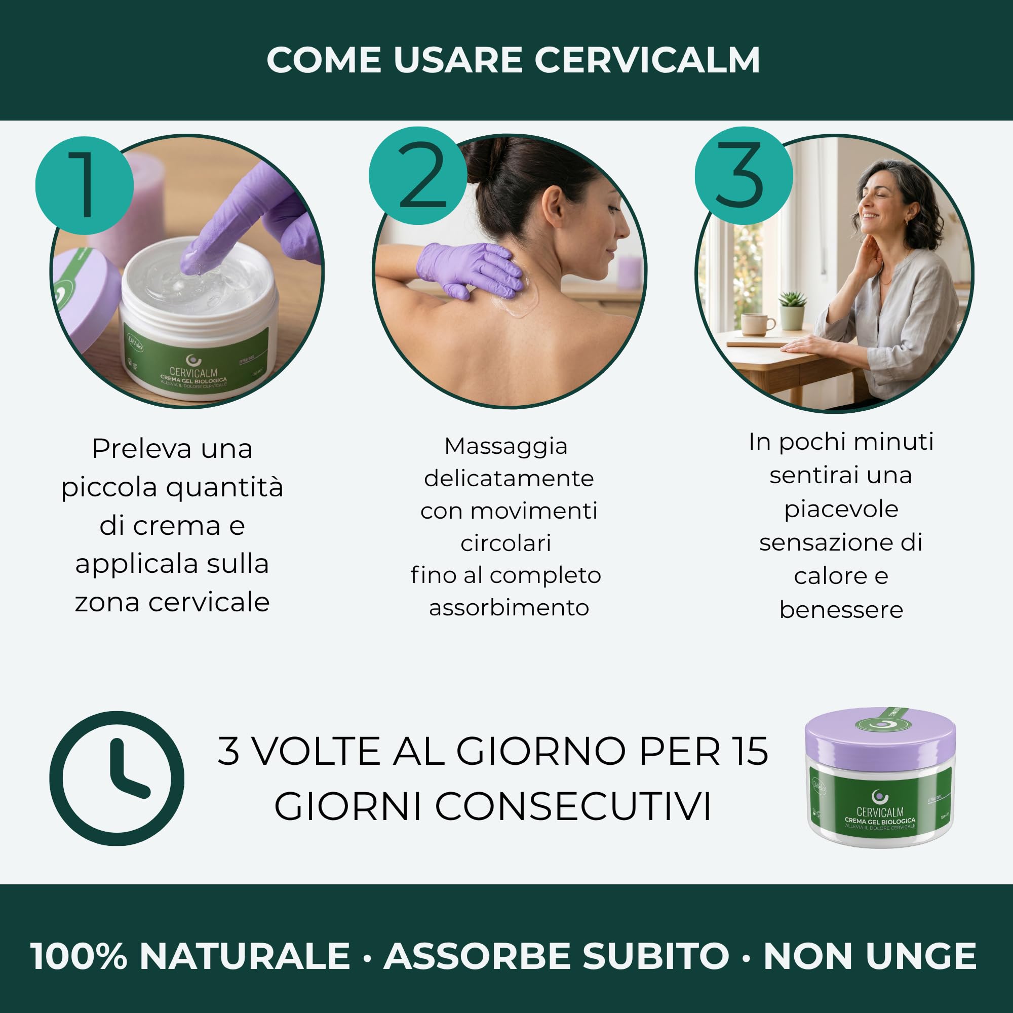 Crema Cervicale Riscaldante – CERVICALM Dott. Vella – Arnica Forte, Artiglio del Diavolo, Aloe Vera – Antinfiammatorio Naturale Biologico Made in Italy 150ml