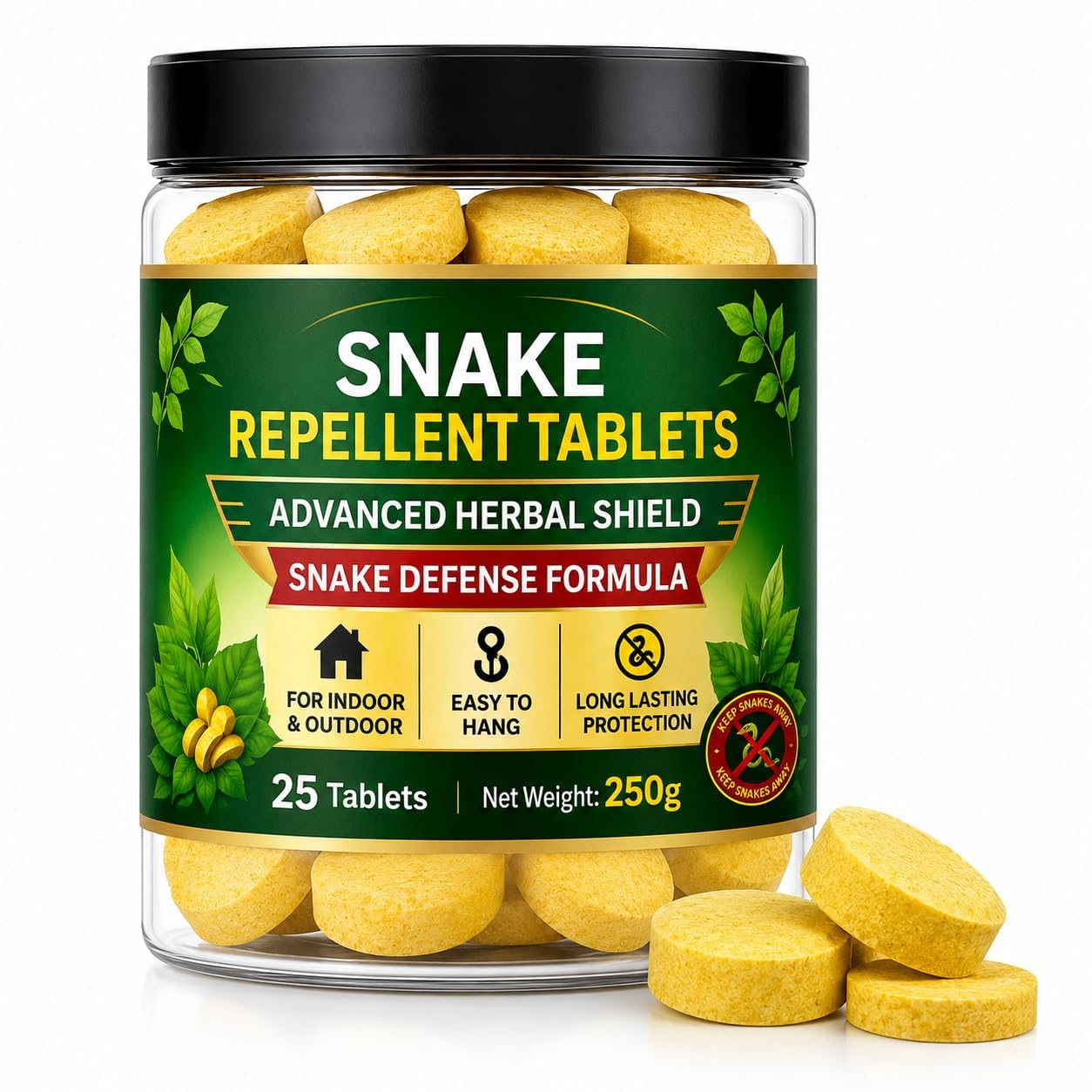 Herbal Snake Repellent Tablets for Home, Garden, Balcony & Outdoor Use | Natural Snake Away Formula | Long Lasting Non-Toxic Snake Deterrent | Easy Placement Pest Control Tablets for Indoor Outdoor Protection (Pack of 1)-picture-12