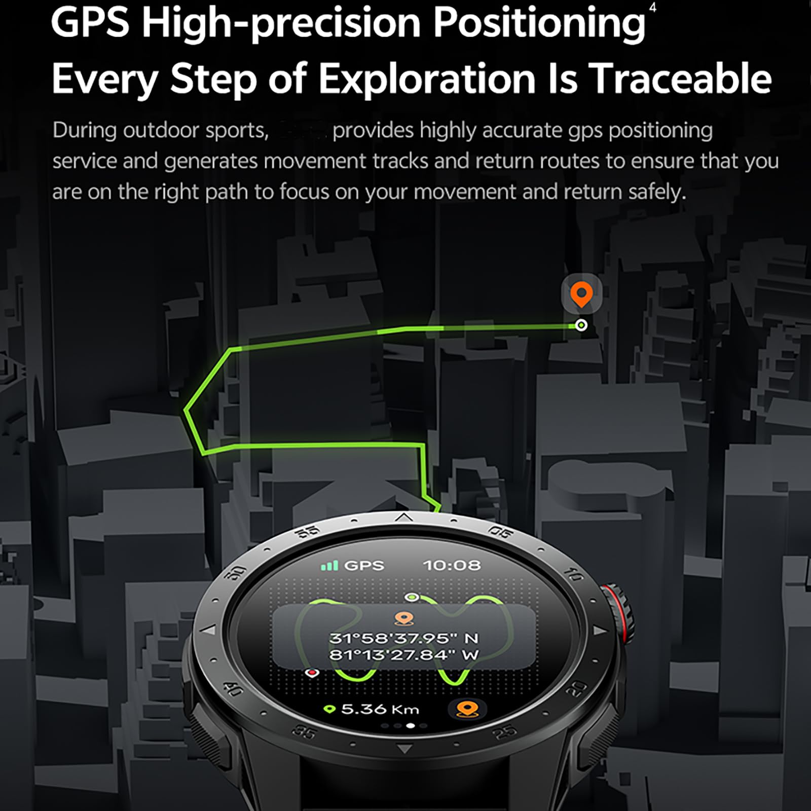 Loluka GPS Smart Watches with Compass Altitude Barometer ABC Watch for Men Women (Answer/Make Call) 1.43