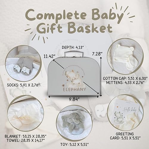 Miniatura 7 de Regalos para baby shower  Cesta de regalo de bebé neutro para niñas y niños recién nacidos  Cesta de regalo esencial para bebés recién nacidos con