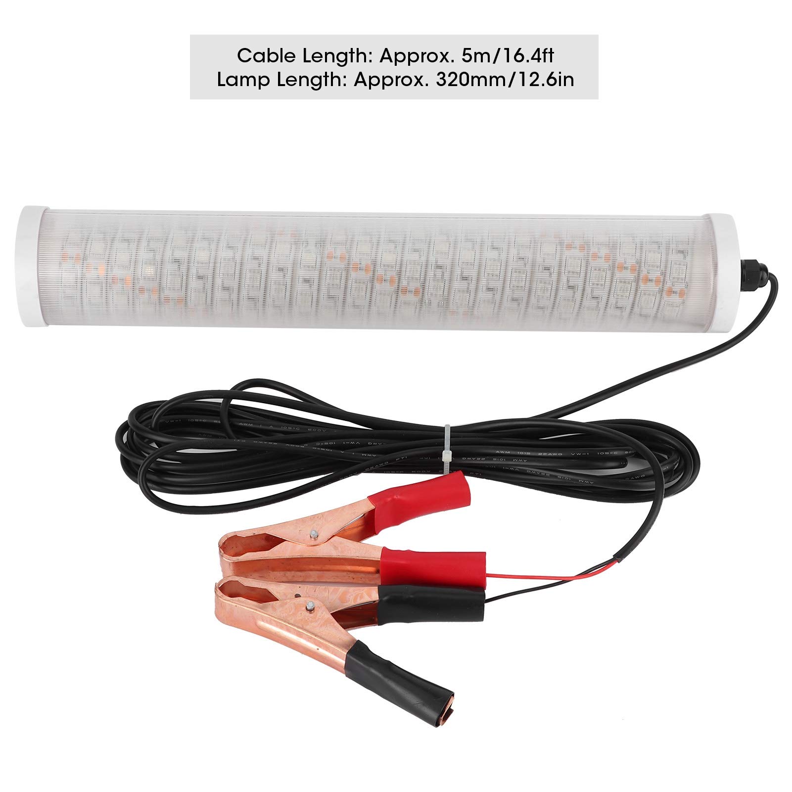 Luce da Pesca, Sommergibile GUIDATO Sott'Acqua La Pesca Attira La Luce Esca 12V 30W Deep Drop Water Ice Pesca Che Attrae La Luce con Cavo da 5 M