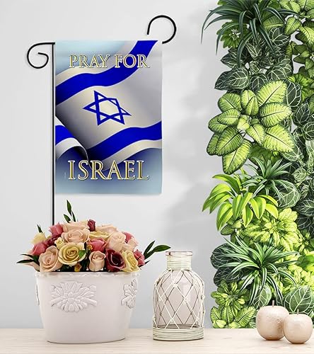 Miniatura 9 de USA Decoration Pray for Israel - Juego de asta de bandera de Israel para el hogar, letrero de patio, soporte de tumba, poste de cementerio, tapiz