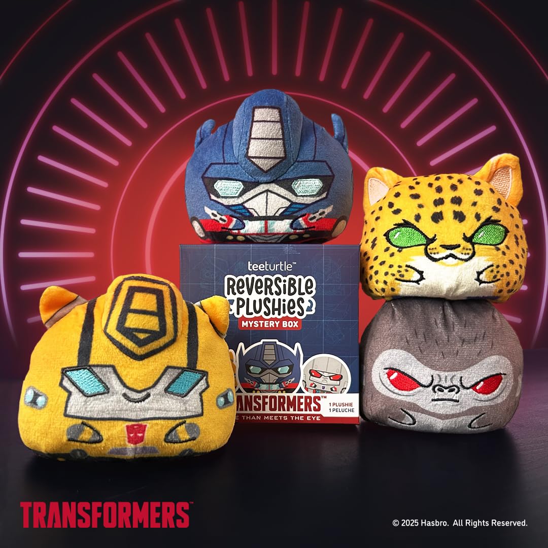 TeeTurtle Hello Kitty and Friends  Reversible Plushie Mystery Box - 3-Inch Two-Sided Blind Box Plush with Embroidered Details - Cute Surprise Toy for Kids, Teens, and Adult: Transformers Series