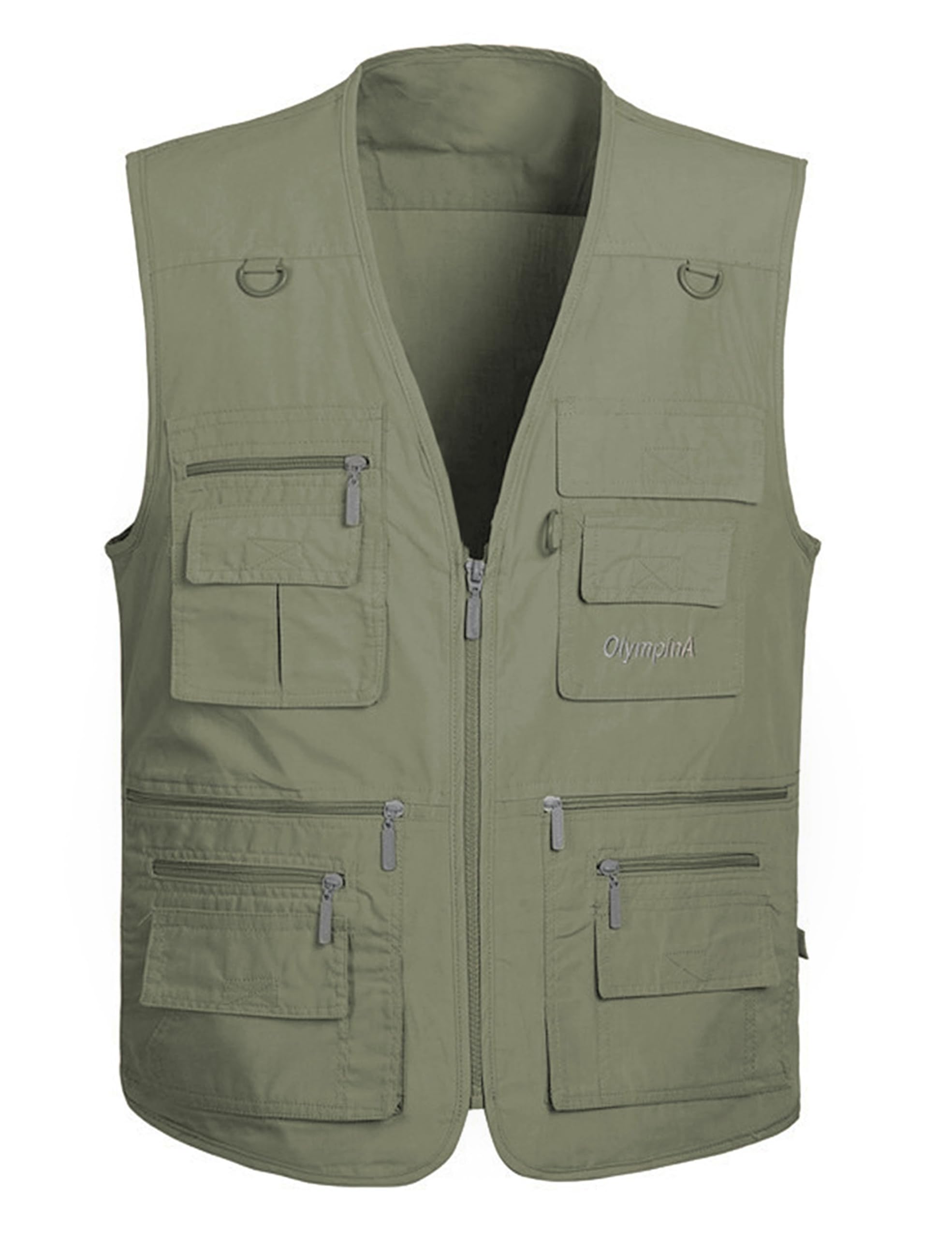 Lentta Men's Fishing Vest Summer Outdoor Lightweight Work Photo Vest 16 Pockets