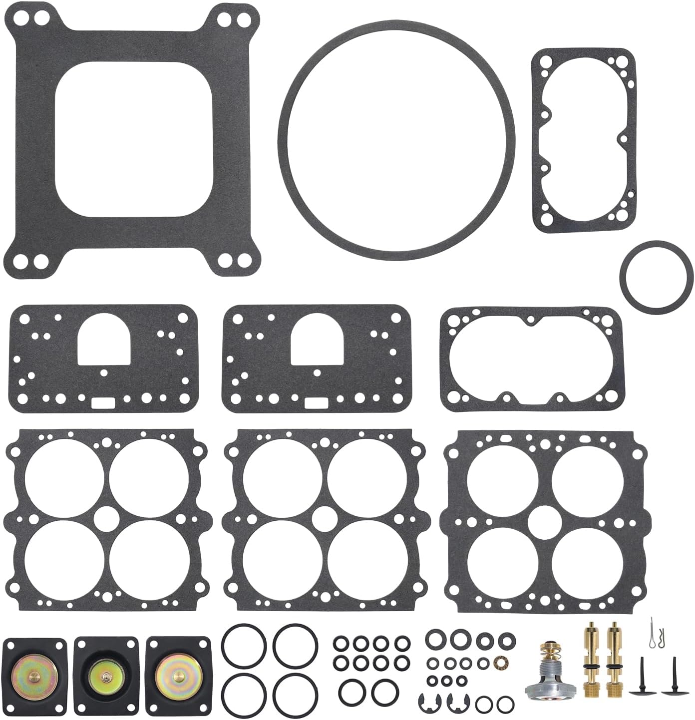 37-485 Carburetor Gasket Rebuild Kit Fit for Holley 4150 4776 4777 4779 4780 4781 Carb Repair Kit for Holley 4 Barrel Gas Double Pumper Carb Models