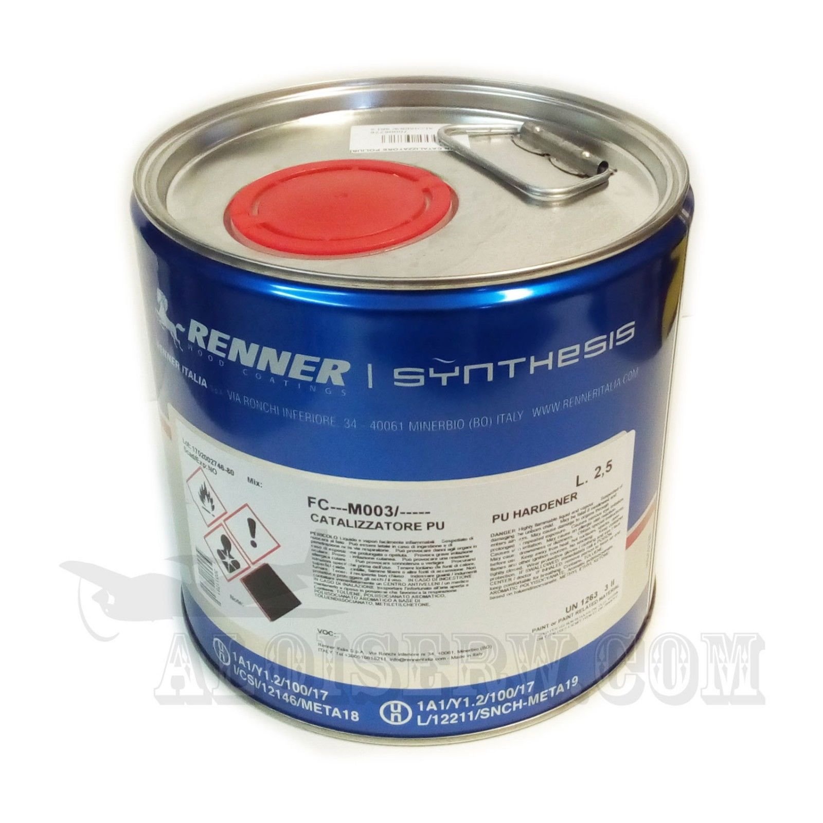 Renner Catalizzatore Rapido Vernici Pu Poliuretaniche Fc M003 Poro Aperto 2,5Lt - 4