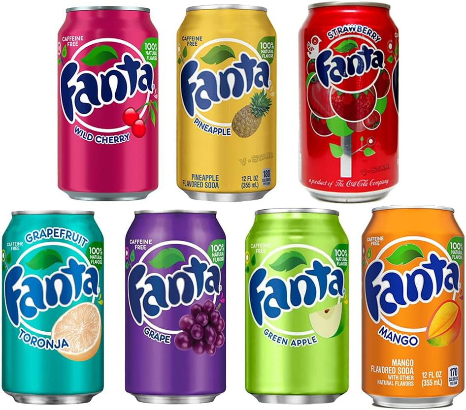 FANTA Naturally Flavored American Soft SODA Drink 355ml x 2 CANS